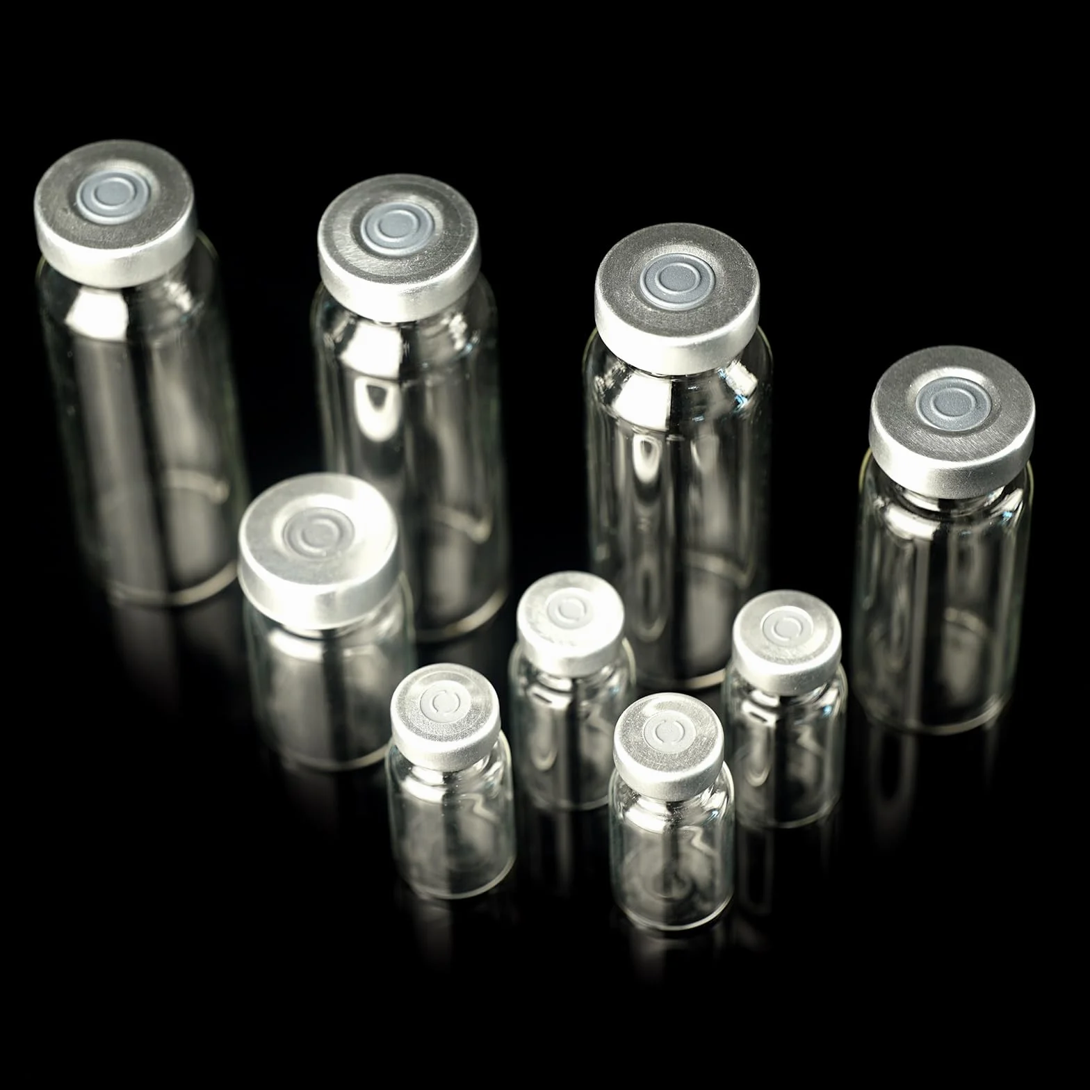 Viales de muestra sellados de vidrio transparente 10 ml 50 unidades