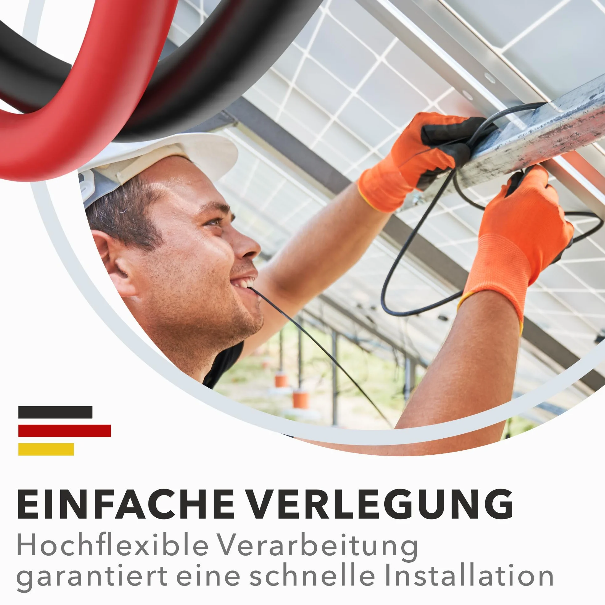 RedStar24 Cable Solar 4mm² 6mm² IP68 Extensión Fotovoltaico Resistente UV 2m