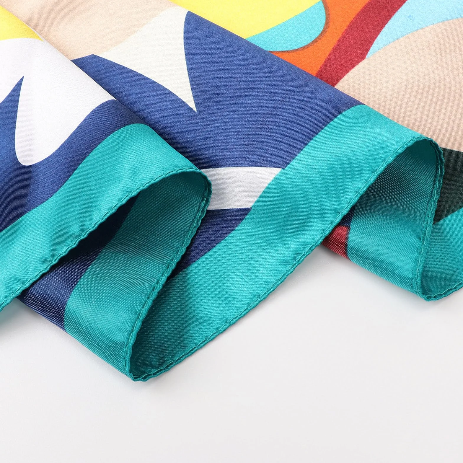 DRESHOW Pañuelos Satén Cuadrados Grandes Pelo Accesorios Seda de Playa Estampado Clásico para Mujer