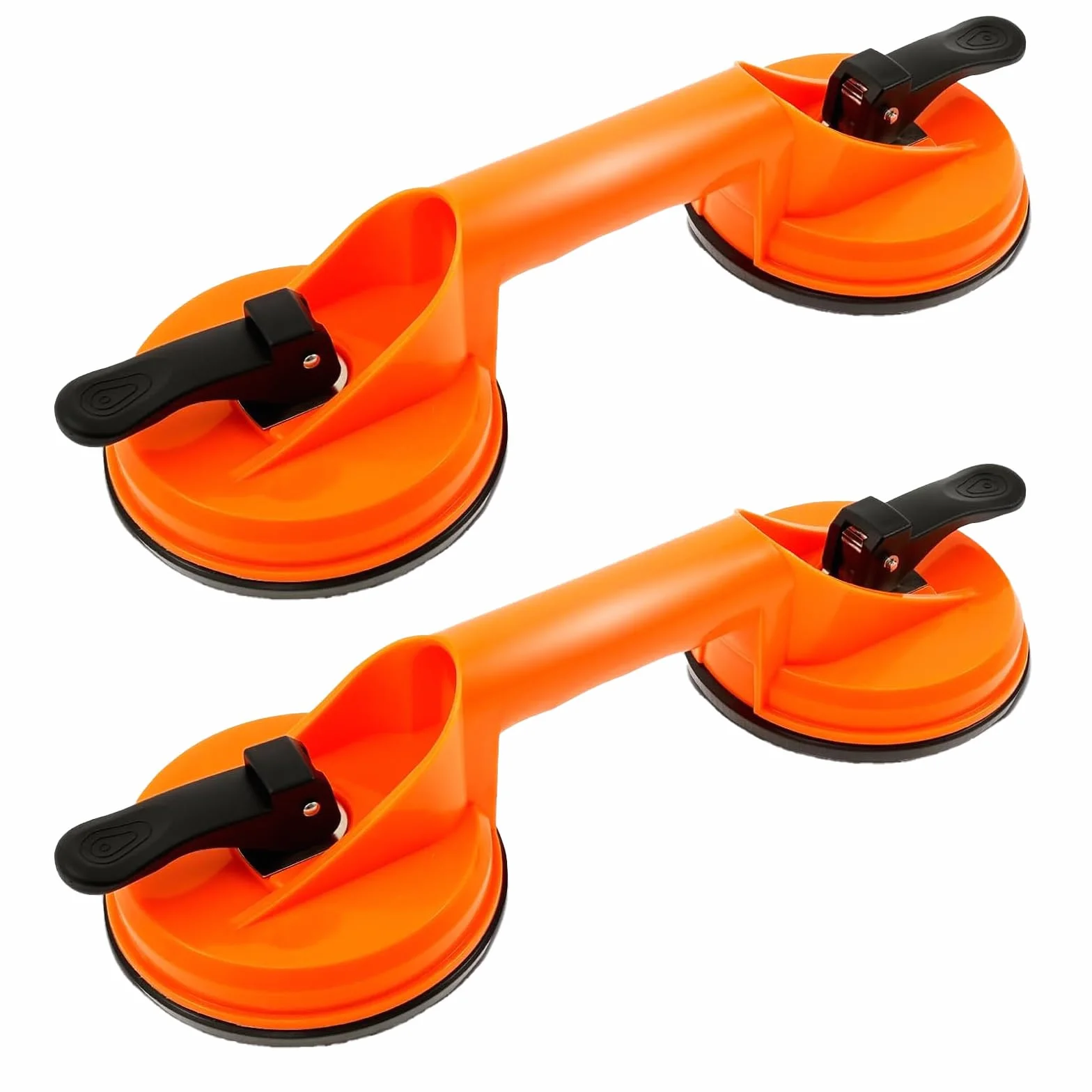 Ventosa Doble para Cristal 2 Unidades, Mango de Succión Ergonómico 100 Kg, Elevador de Vidrio para Baldosas y Ventanas
