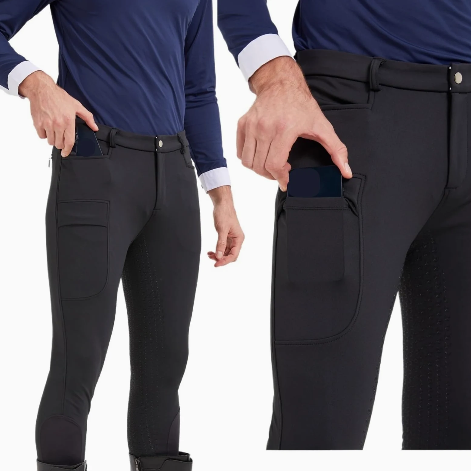 Pantalones De Montar para Mujer Pantalones de equitación for Hombre, Pantalones ecuestres, Equipo Completo Silicona for Jinete para Entrenamiento