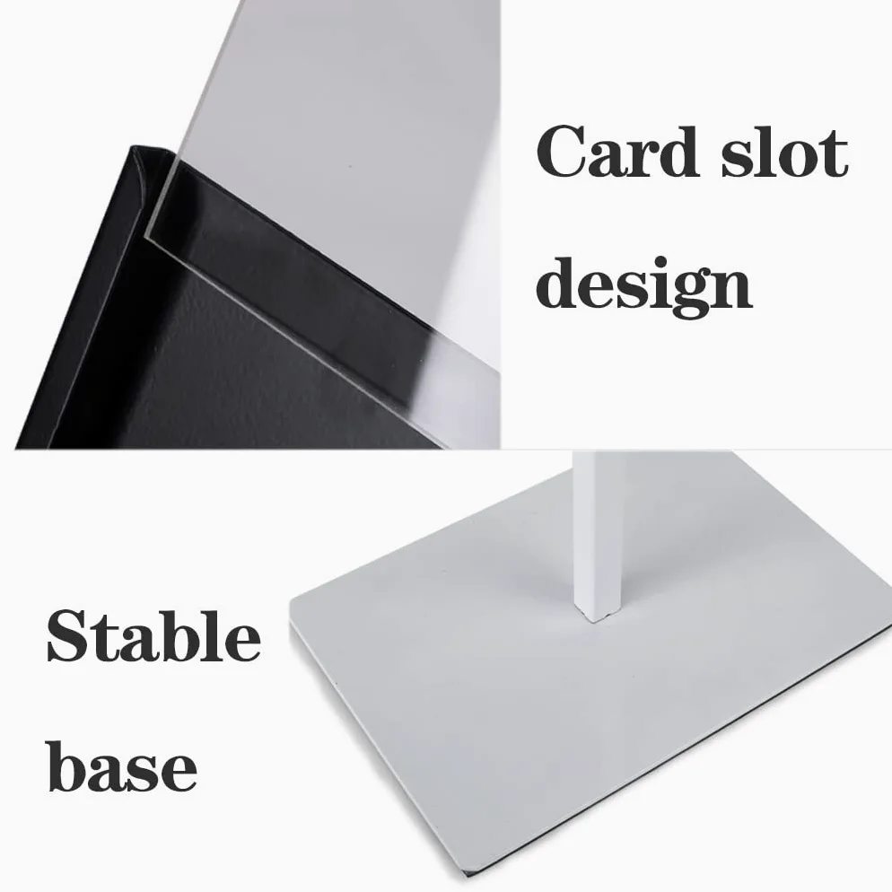 Soporte de Pedestal para Carteles Ajustable, Soporte de Carteles Resistente para exhibir en el Piso, Soportes para Carteles de exhibición de pie para Exteriores, Vista ve(Negro A4)