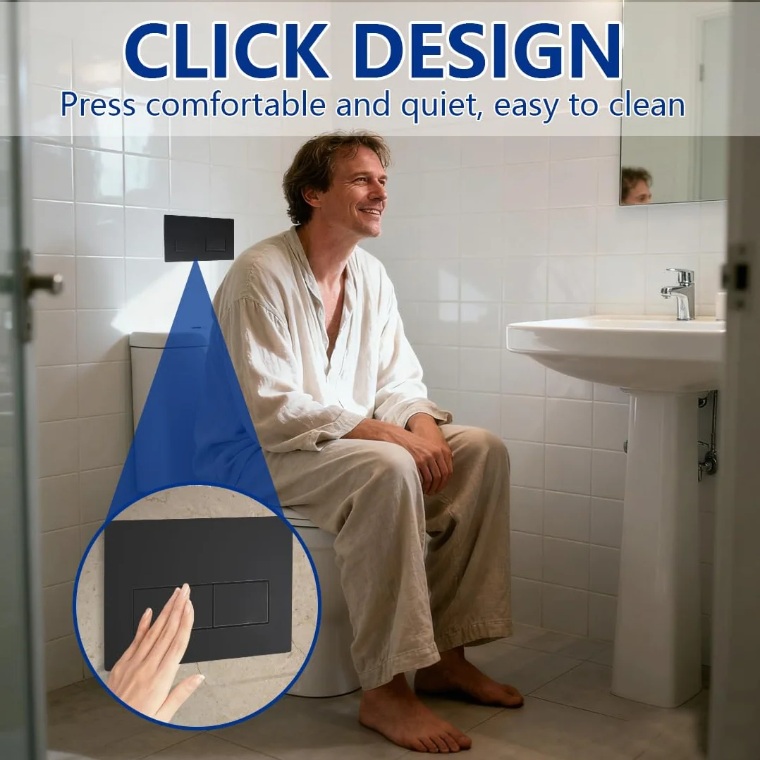 Geberit Sigma01 Pulsador placa de activación cisterna inodoro descarga dual Negro