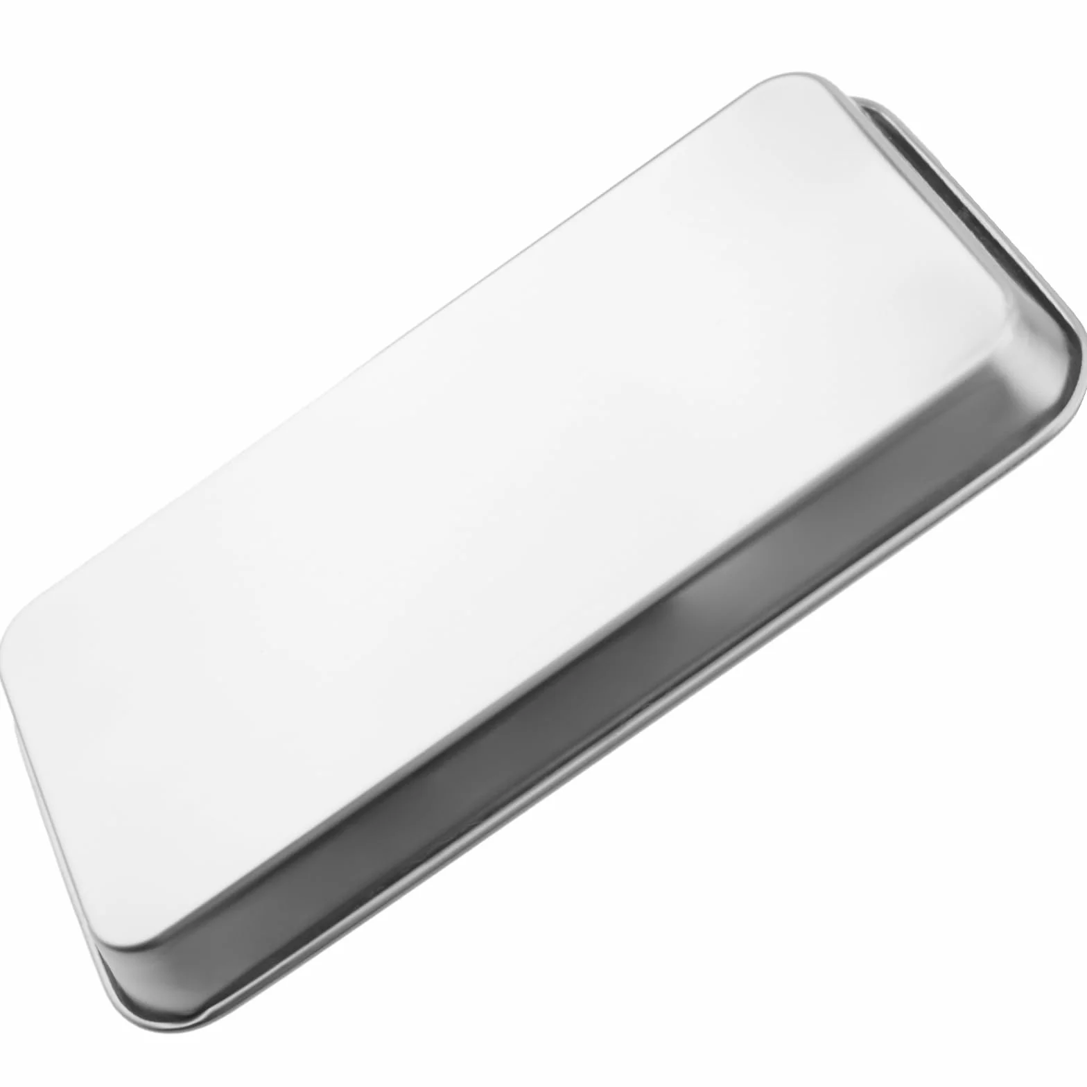 Bandeja de Instrumentos de Acero Inoxidable, 22,5 x 11,7 x 2 cm, Rectangular, Laboratorio, 10 Unidades