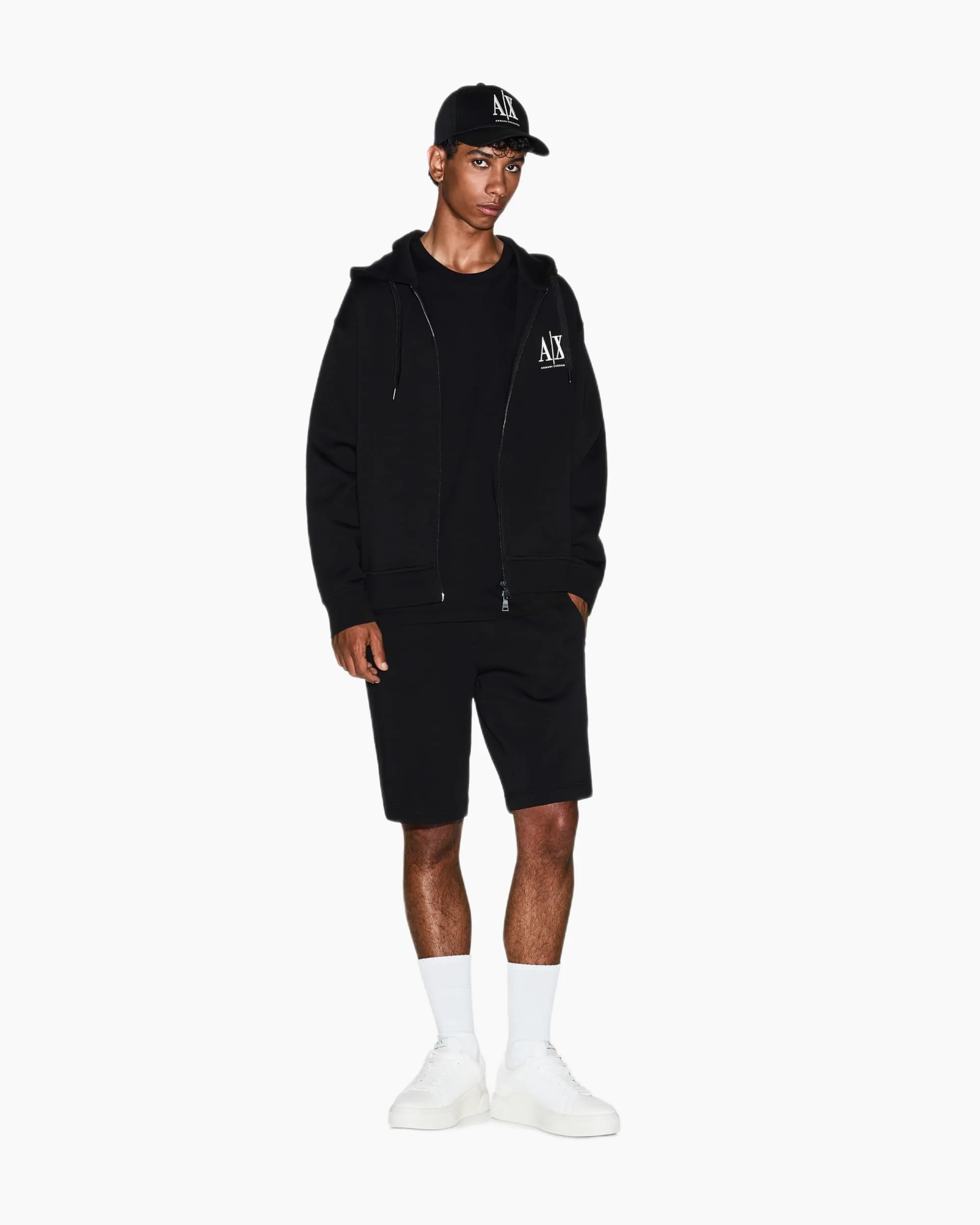 Armani Exchange Icon Project, Emboidered Logo, Full Zip Sudadera con Capucha Hombre