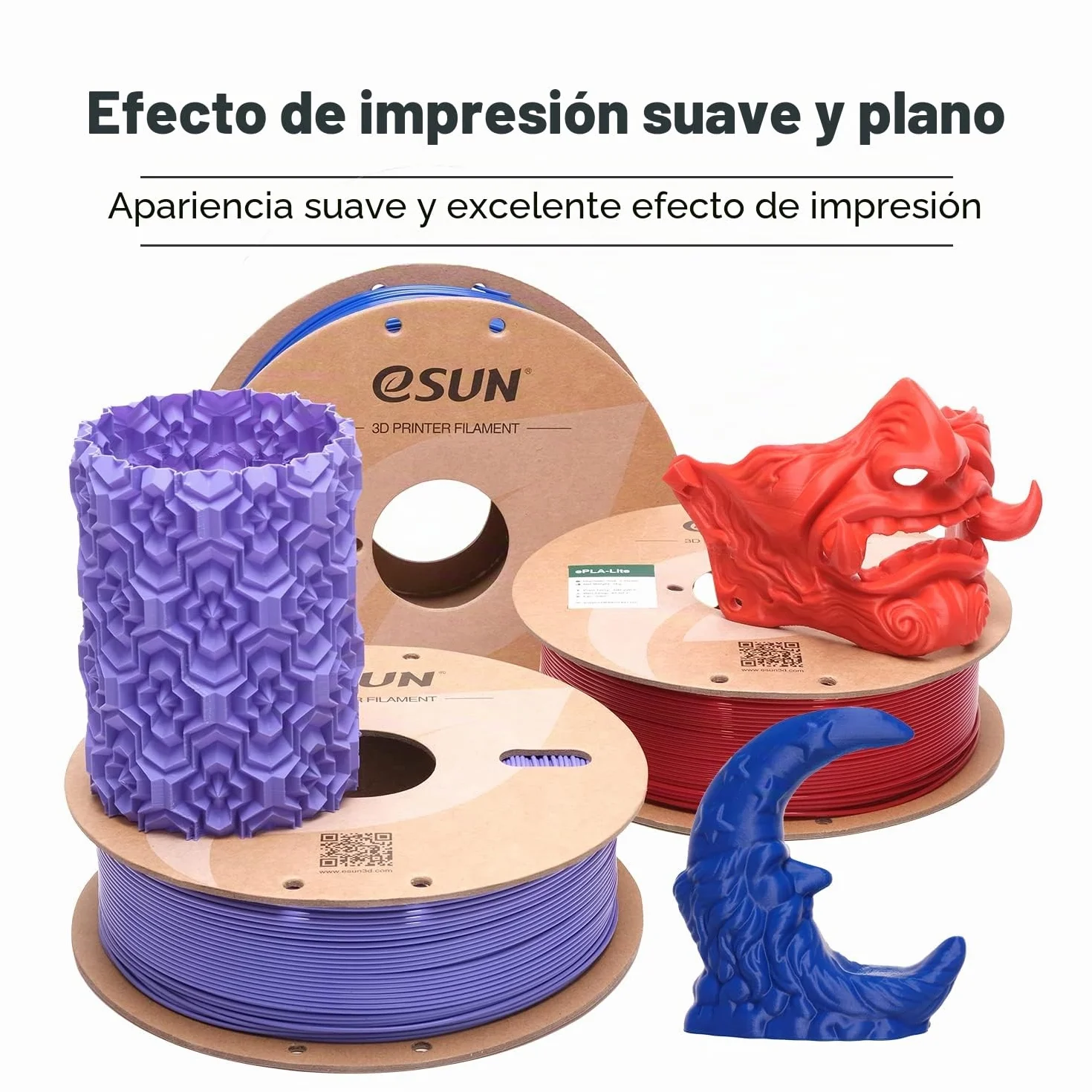 eSUN Filamento PLA 1.75mm 1KG Carrete Precisión Dimensional +/- 0.03mm Amarillo