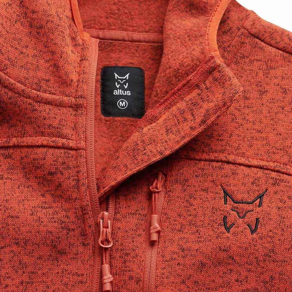 Chaqueta de punto con capucha Ocre Talla M