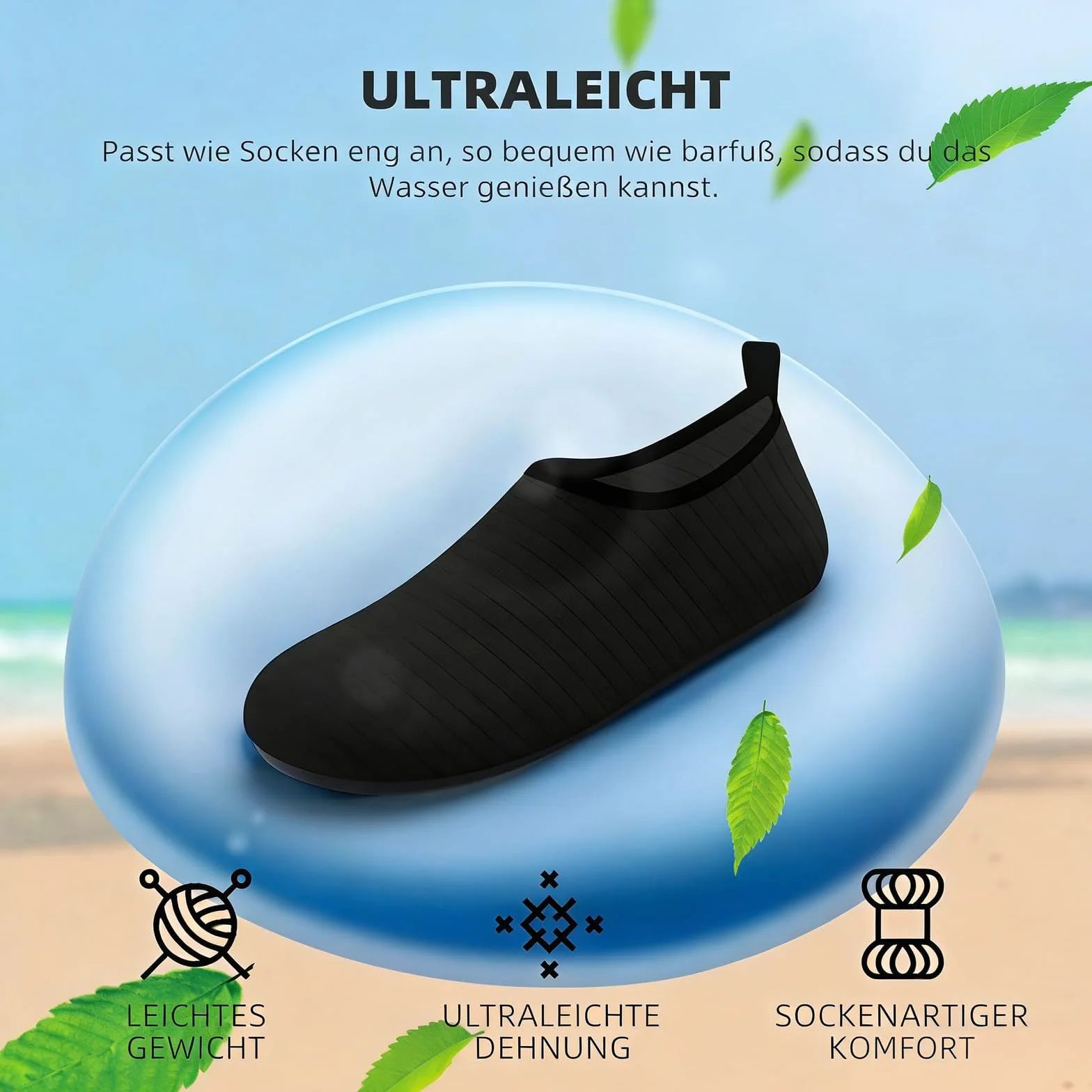 Chanclas de baño para niños suela reforzada antideslizante secado rápido tallas 22-35 EU