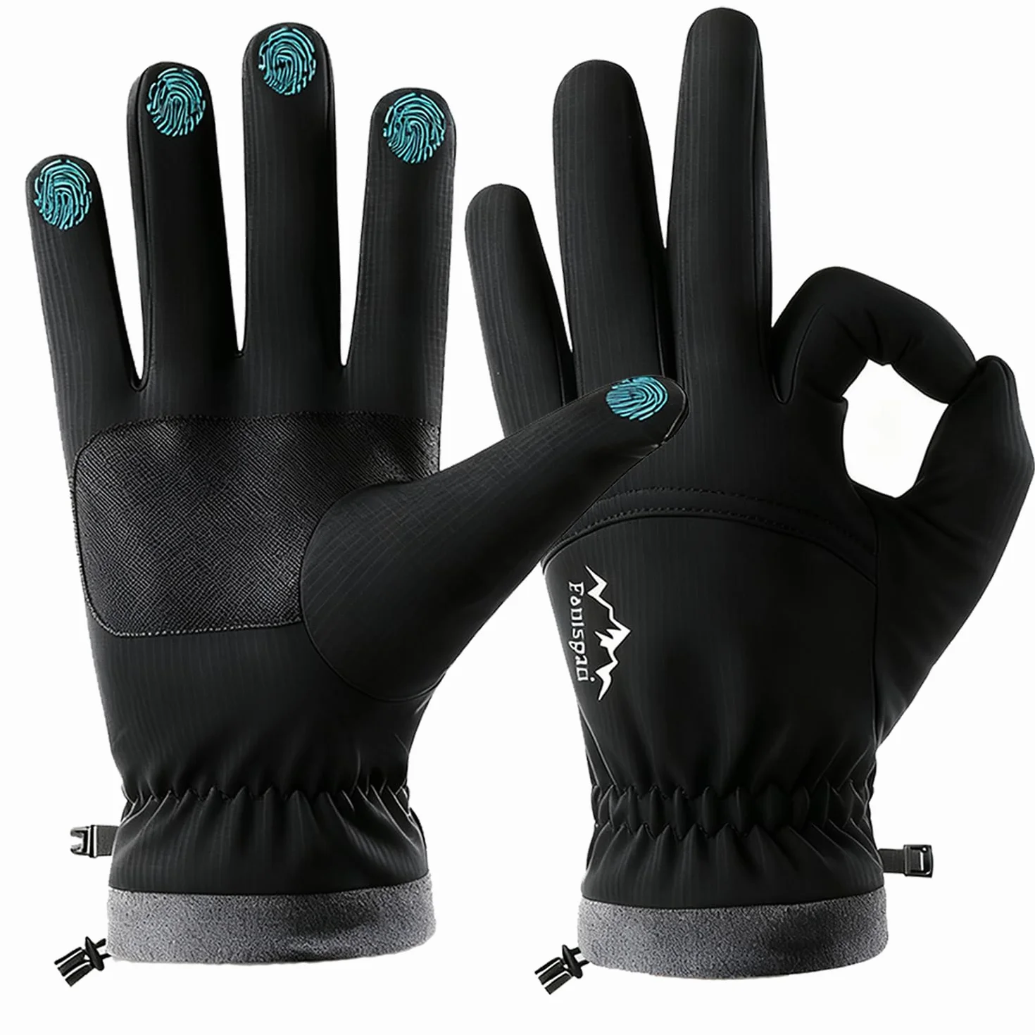 Guantes de esquí Impermeables de Invierno para Hombre y Mujer, cálidos y Resistentes al Viento, con Dedos para Pantalla táctil y Forro Polar para Conducir Ciclismo Correr y Hacer Snowboard