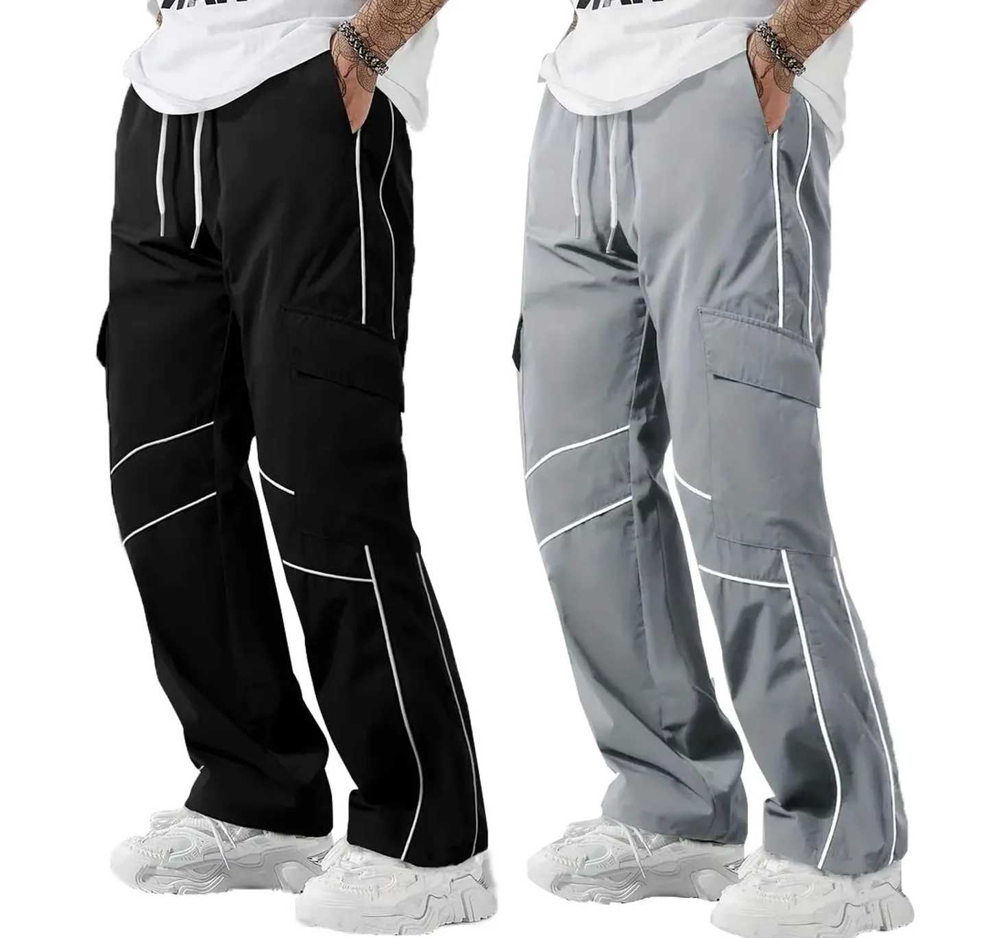 Lymio Pantalones de chándal para hombre || Corte regular || Pantalones de chándal || Pantalones de jogging de Lycra totalmente elásticos (disponibles en lotes combinados) (TP-62-63)