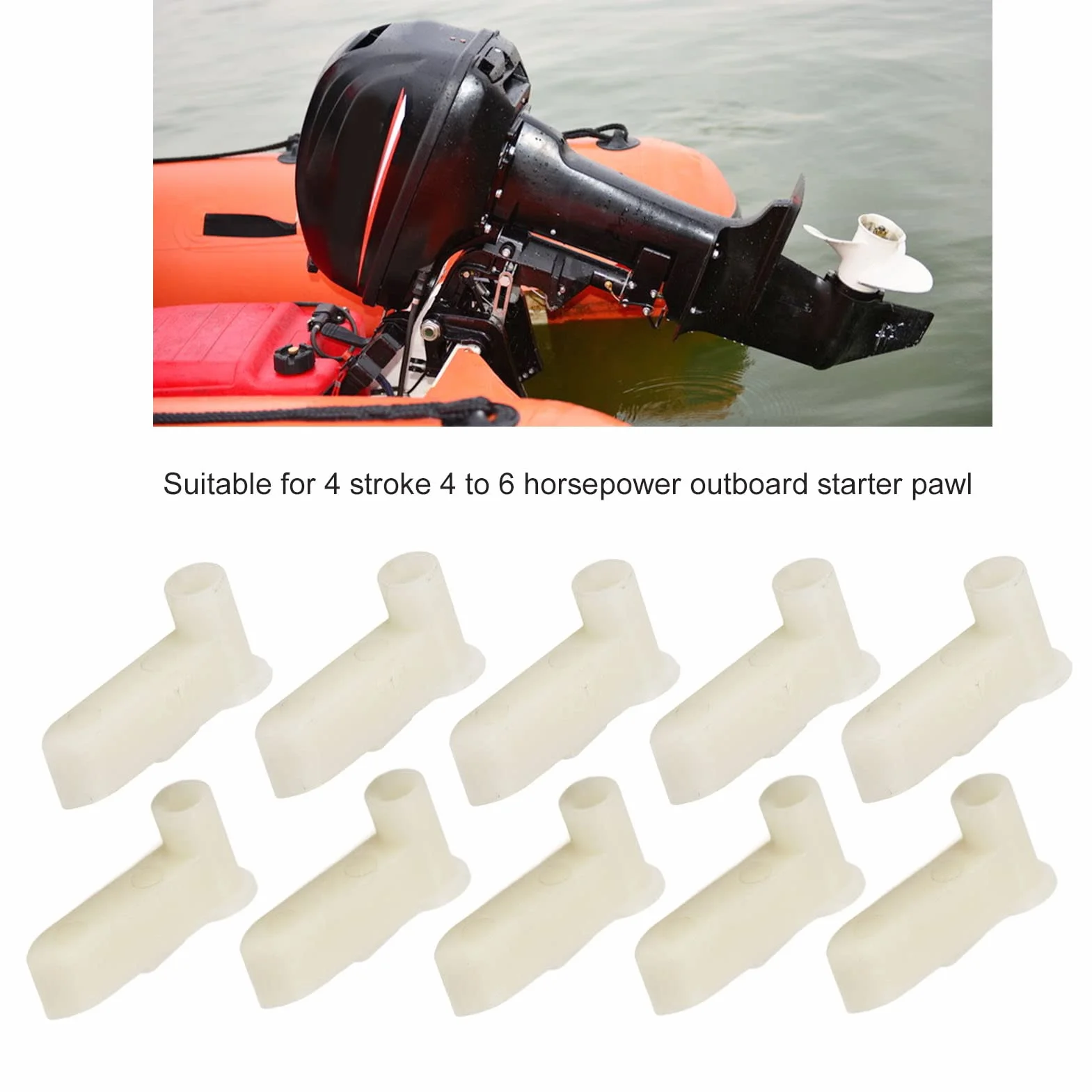 Kit de trinquetes de arranque para motor fuera de borda, 10 piezas compatibles con motores de 4 a