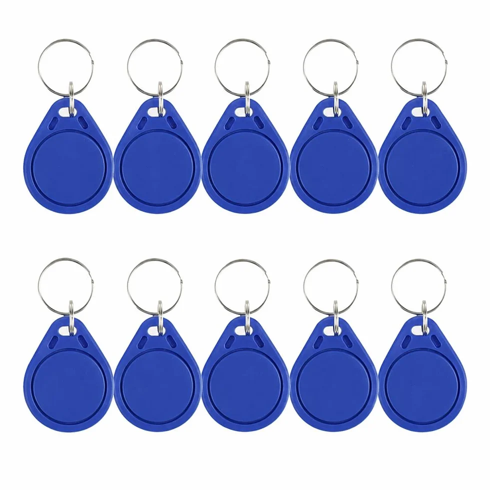 Blue Waterproof ABS 13.56MHz ISO14443A M1 Classic NFC RFID Tokens, Paquete de 10
