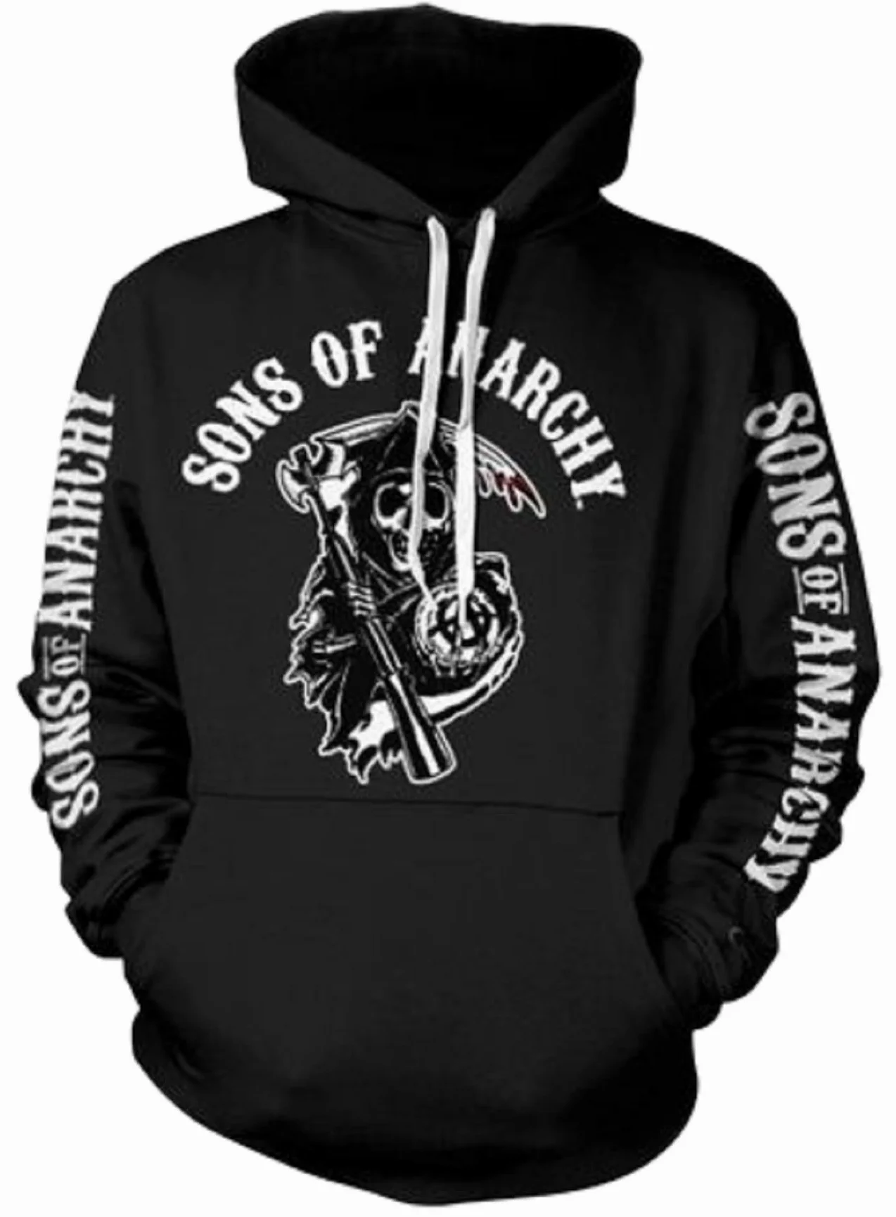 Chaleco de piel sintética para hombre inspirado en el icónico hijo de SOA, chaqueta y sudadera con capucha de forro polar, estilo California Club