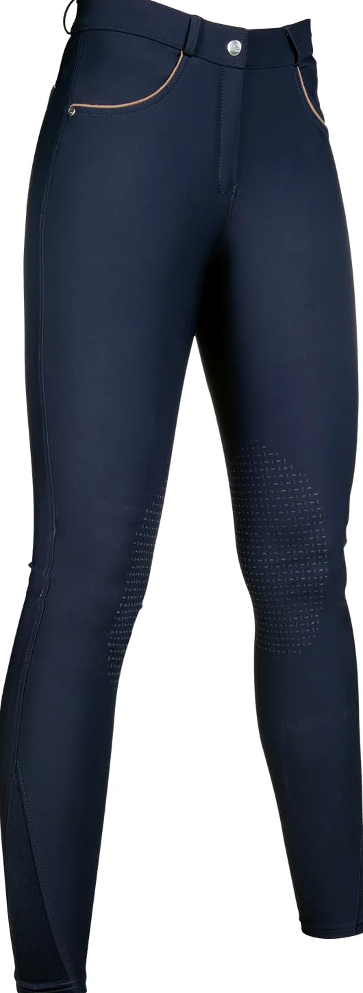 HKM Beagle Rodillera Silicona - Pantalones de Montar Mujer