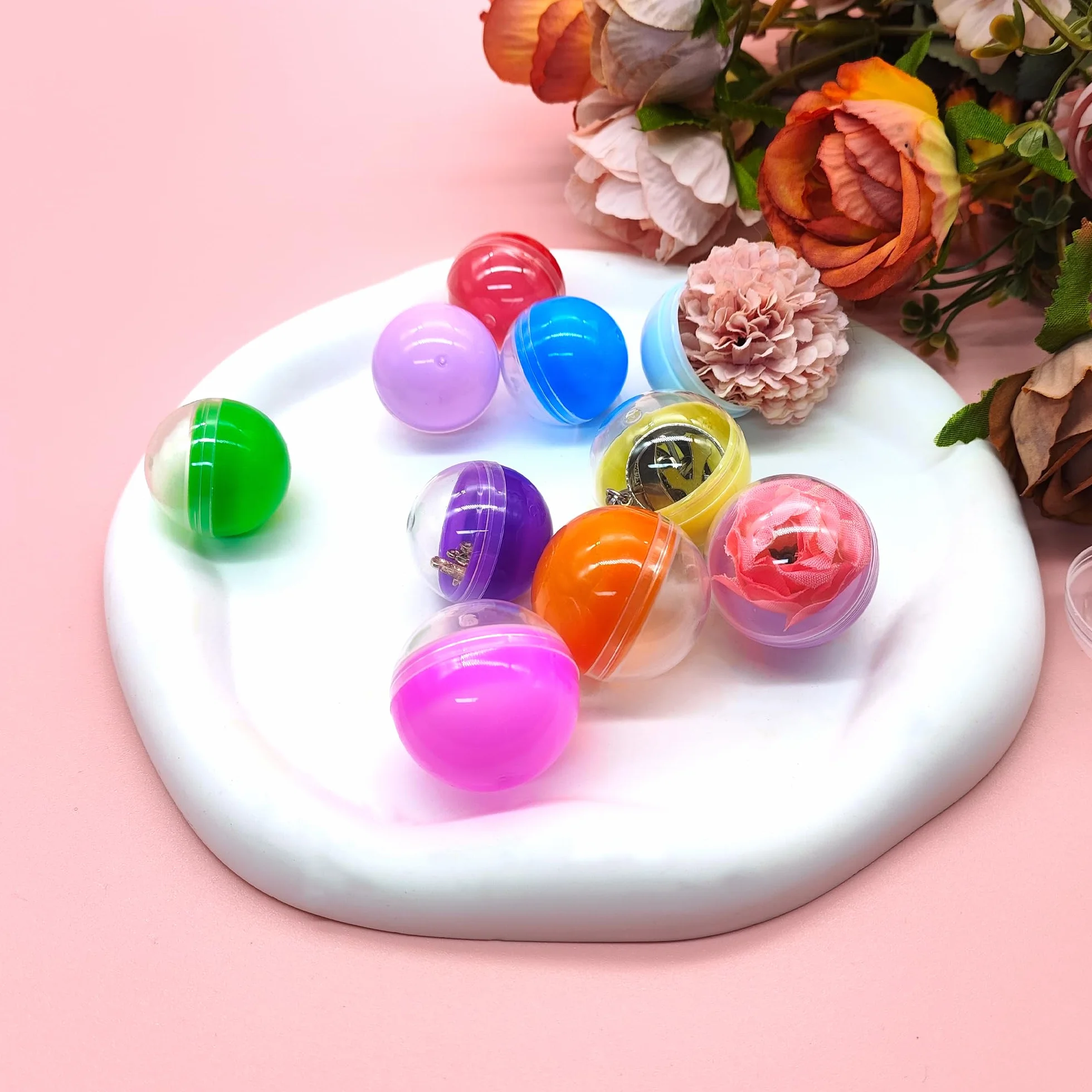 Bolas de acrílico rellenables transparentes 2 uds para manualidades y regalos de fiesta