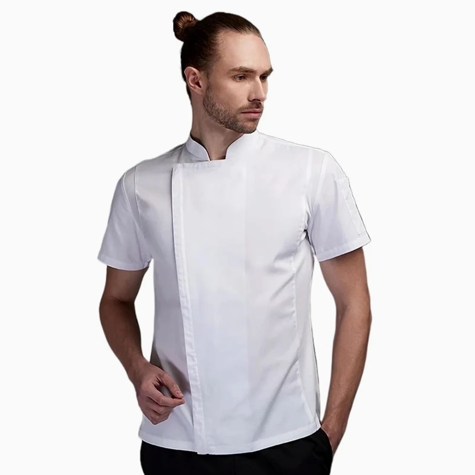 Uniforme De Chef Chaqueta de Chef de Manga Larga Unisex, Uniforme de Cocina for Restaurante, cafetería, panadería, barbería, Camarero, Camisa de Trabajo
