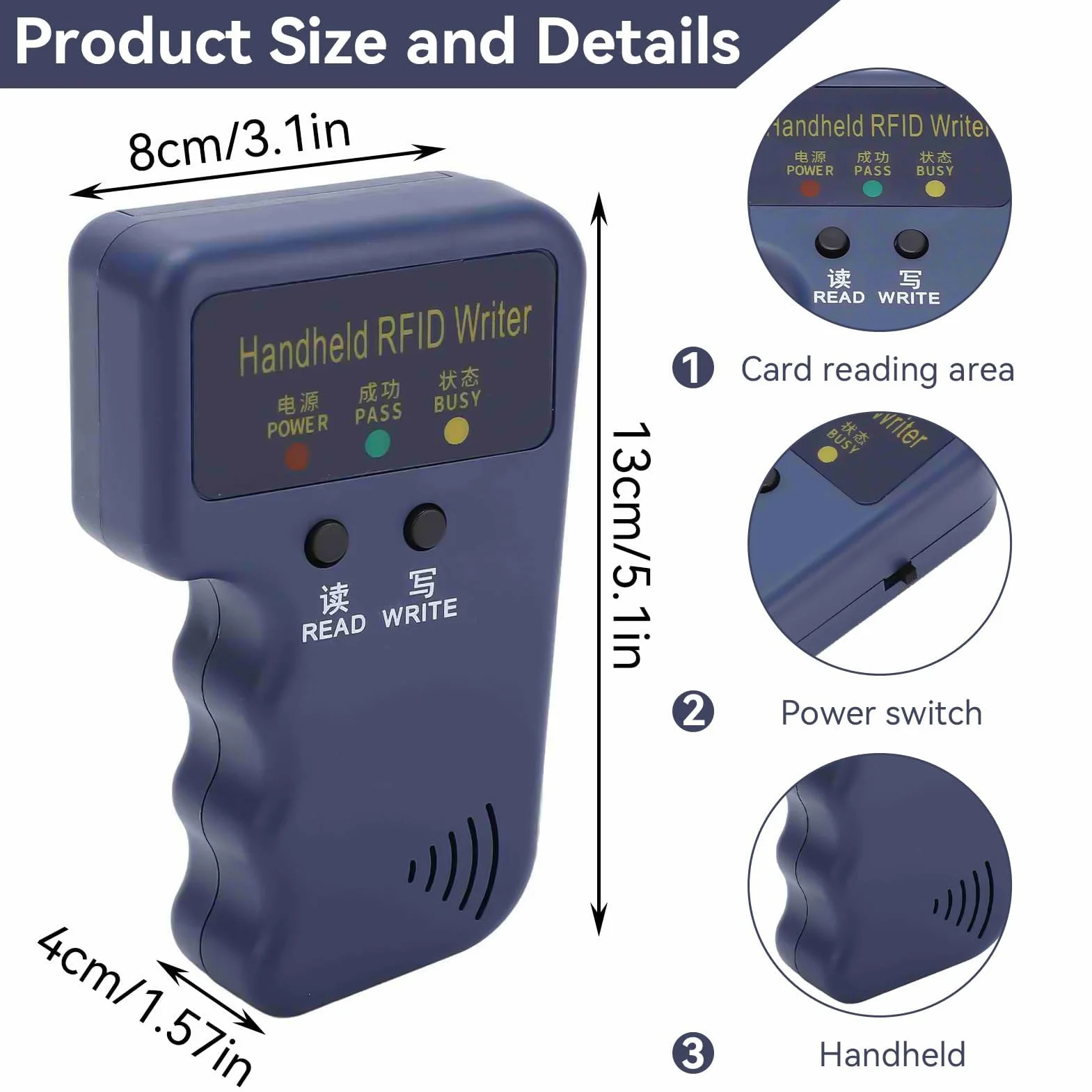 Clonador Duplicador R-FID de Tarjeta de Proximidad 125 kHz con Llavero y Tarjetas
