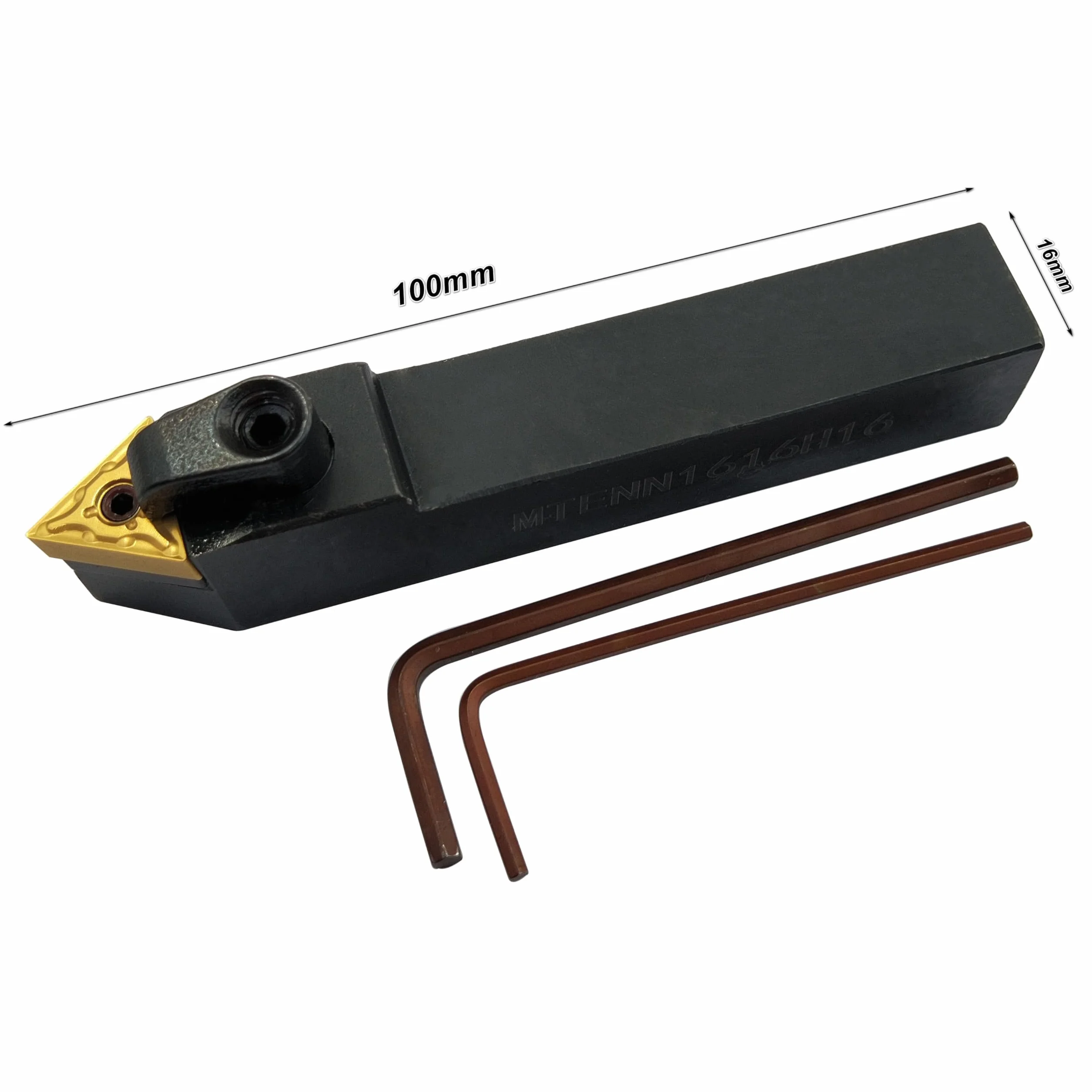 Barra de mandrinado MTENN1616H16 5/8" 16mm con 10 insertos TNMG160404-MA/TNMG331-MA de carburo