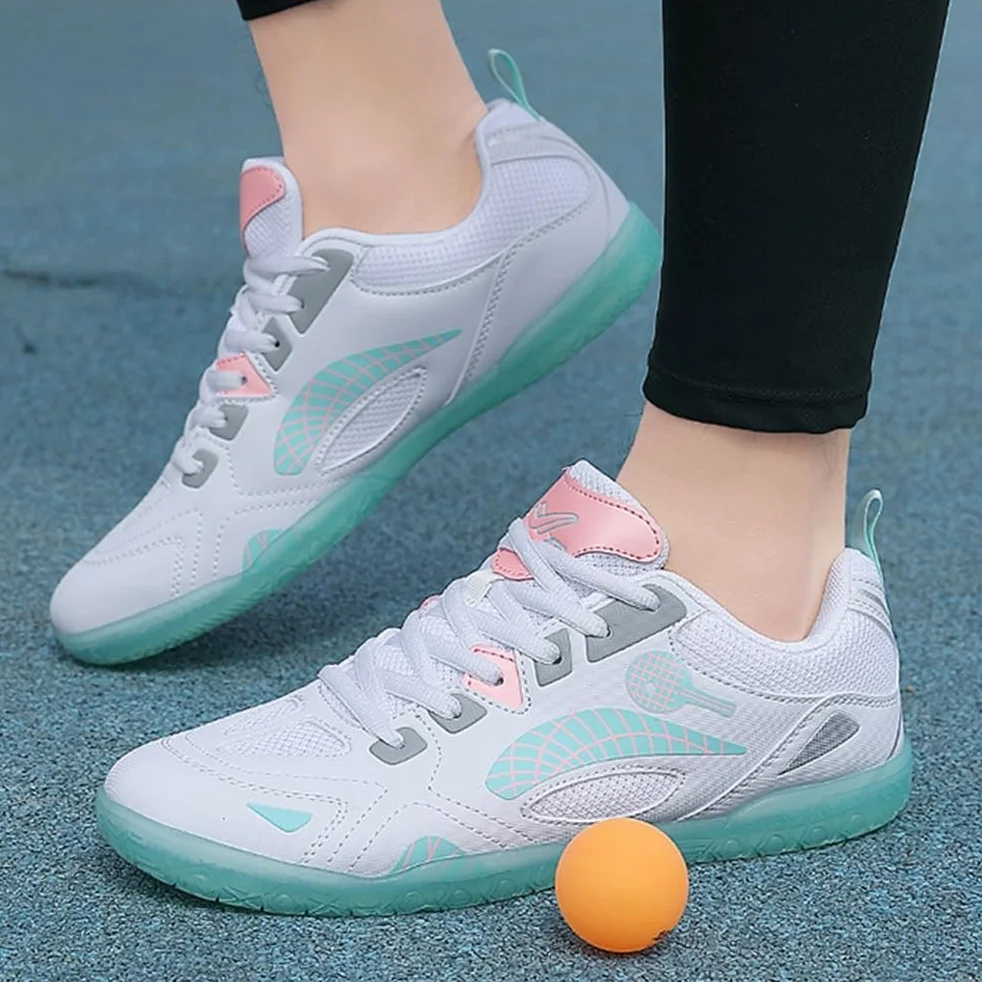 Zapatillas de Tenis de Mesa para Hombre, Bádminton con Soporte de Arco