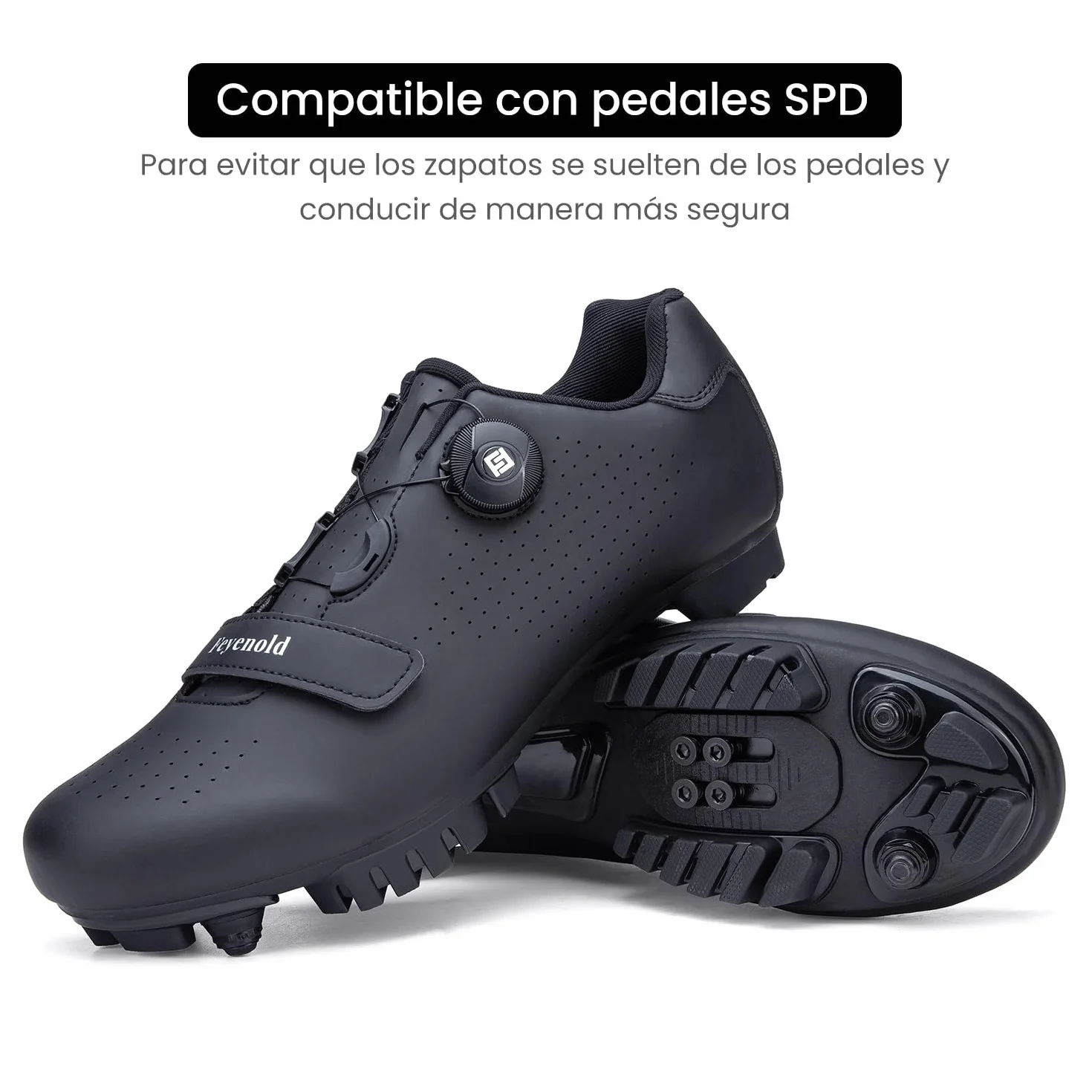 Feyenold Zapatillas MTB Hombre Mujer Compatibles Calas SPD Ciclismo Mountain Bike