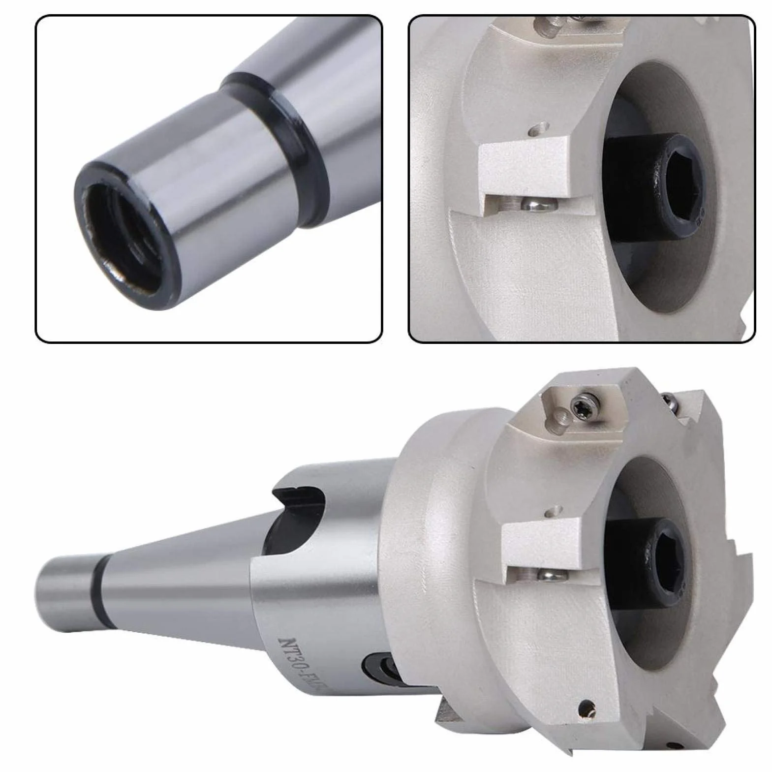 Soporte de mandril de pinza NT30-FMB27 + BAP400R-80-27 Fresa 6 ranuras + Insertos APMT1604 10PCS