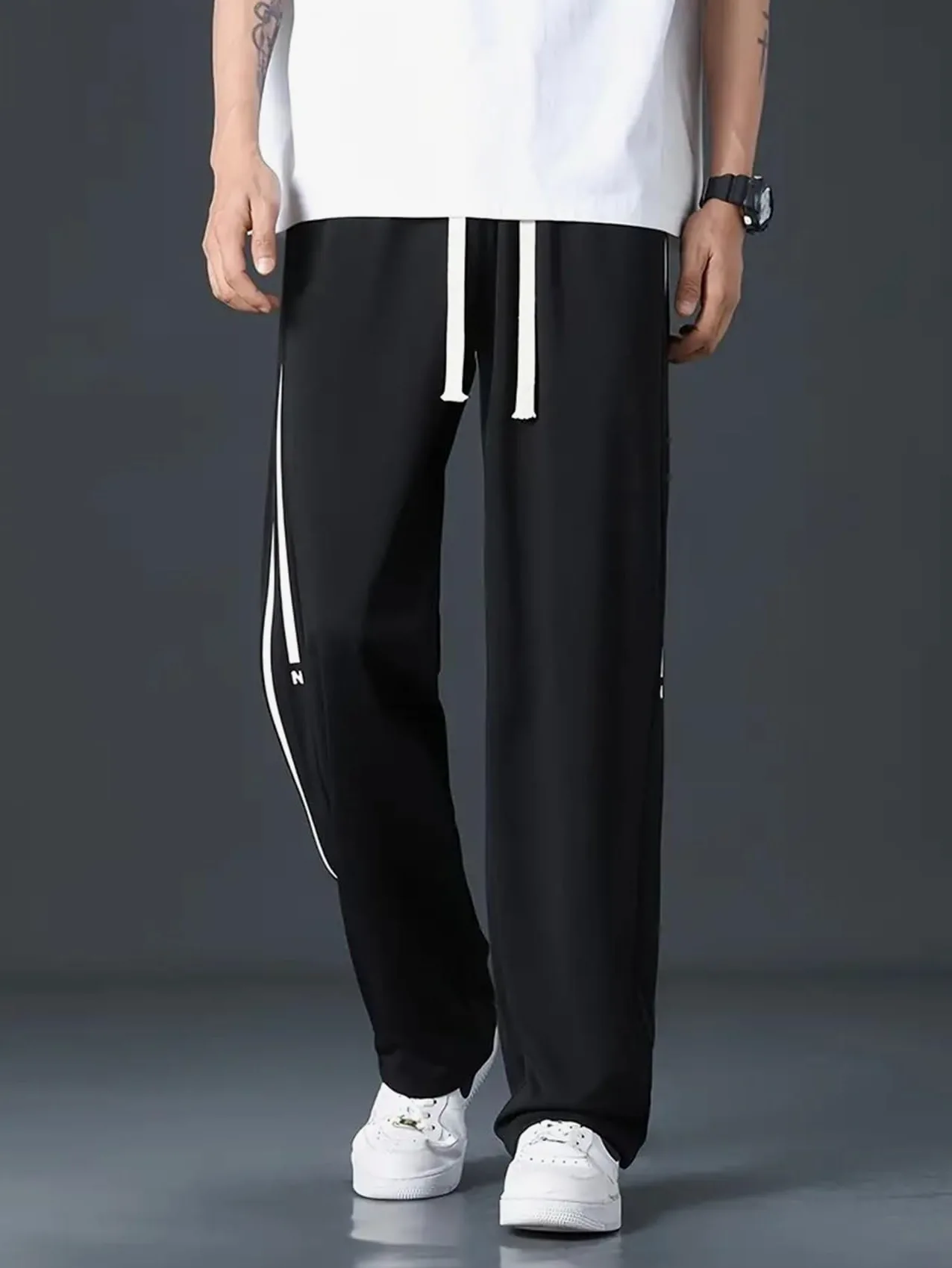 Lymio Pantalones de chándal para hombre, pantalones de entrenamiento, color liso (TP-34-35)