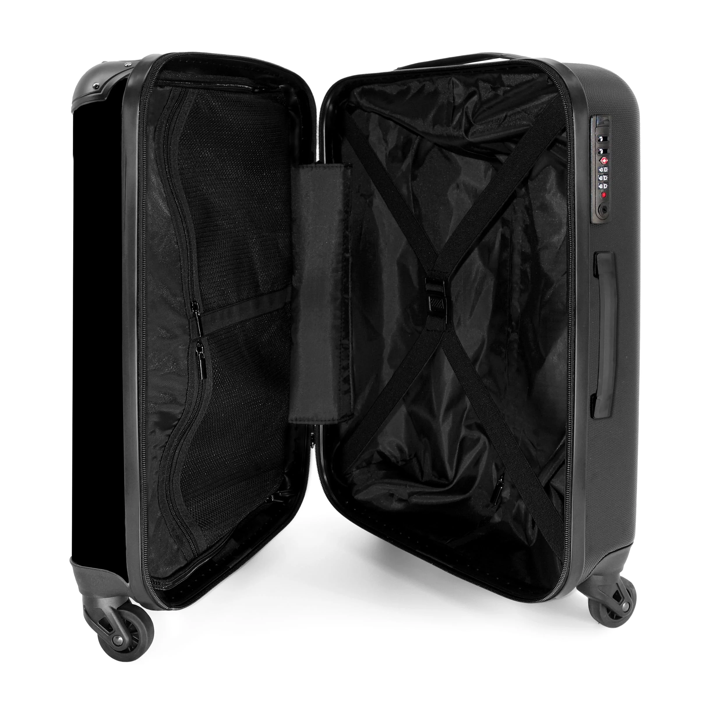 NoBoringSuitcases.com Maleta Mediana 4 Ruedas, de Viaje 23 Kilos, Cerradura TSA, Grande (67 cm - 72 L), Zorro - Naranja