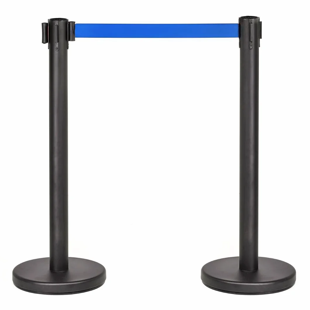 Poste Separador Cinta Extensible 3 metros 2uds, Barrera Extensible 3 m