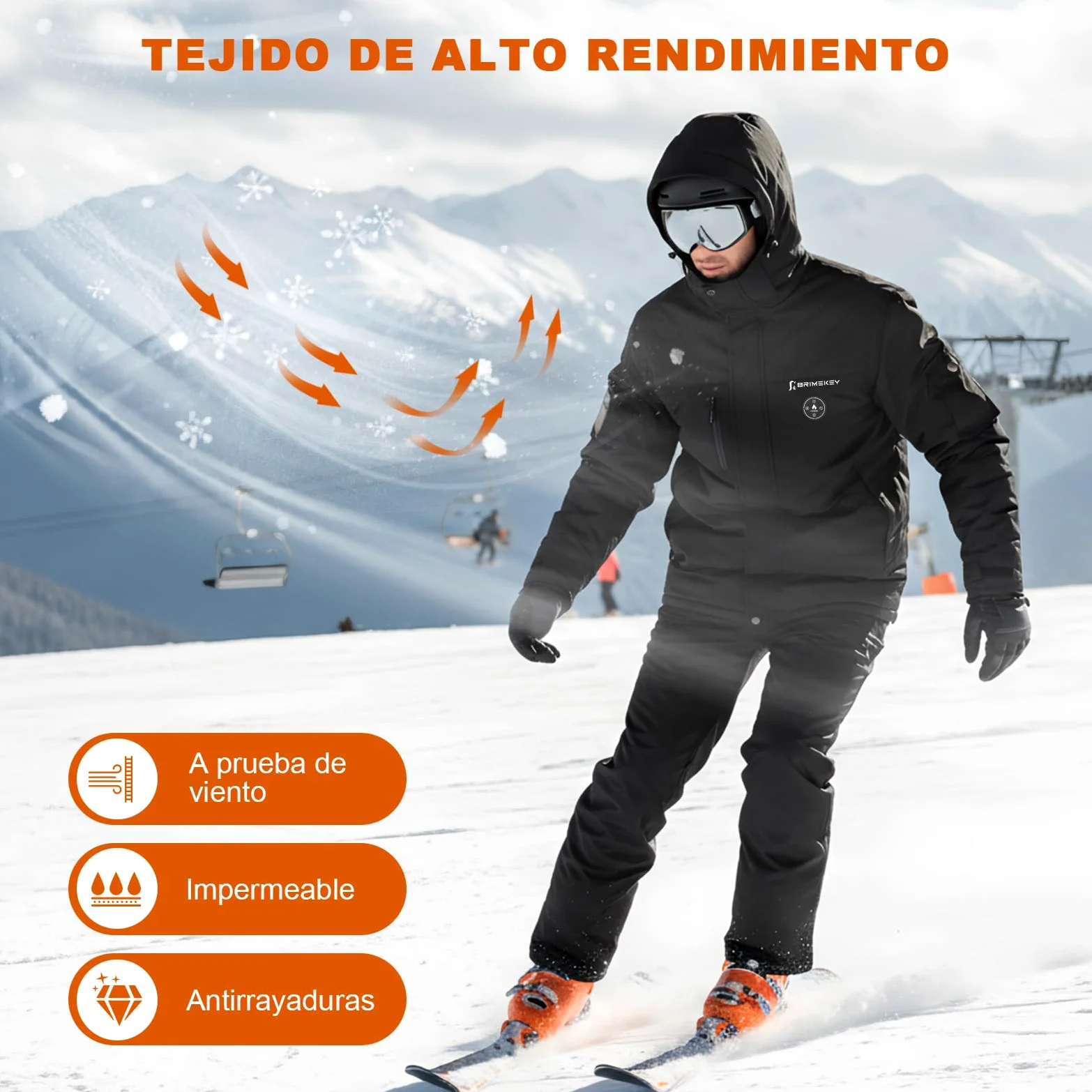 Chaqueta Calefactable Hombre con Forro de Felpa, Batería 20000mAh 7.4V Pantalla HD, 6 Zonas de Calor Ajustables y 3 Niveles de Temperatura, Impermeable y Resistente al Viento