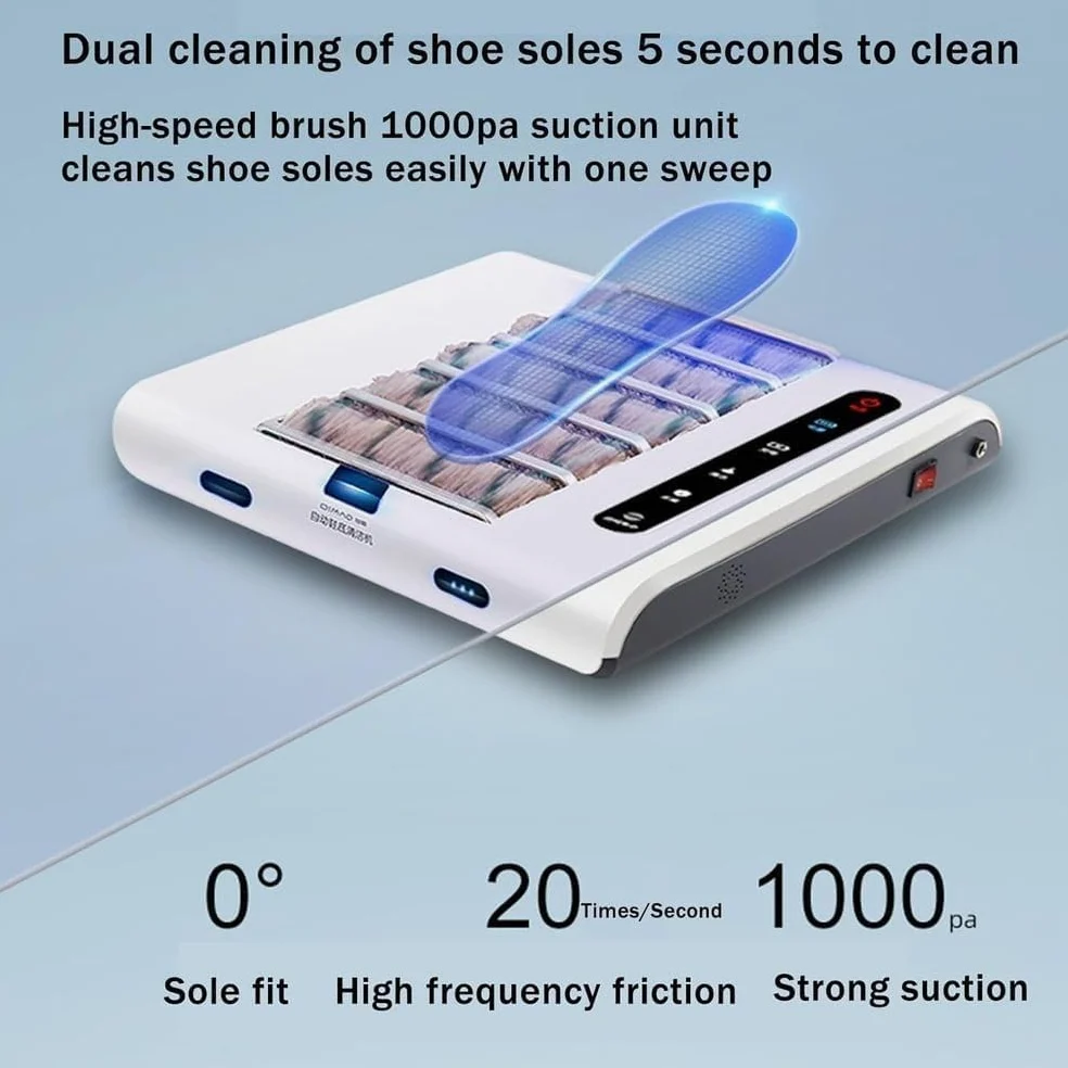 Pulidora automática de zapatos recargable con sensor de inducción, limpieza rápida 5S, cuidado y mantenimiento sin esfuerzo para todos los calzados