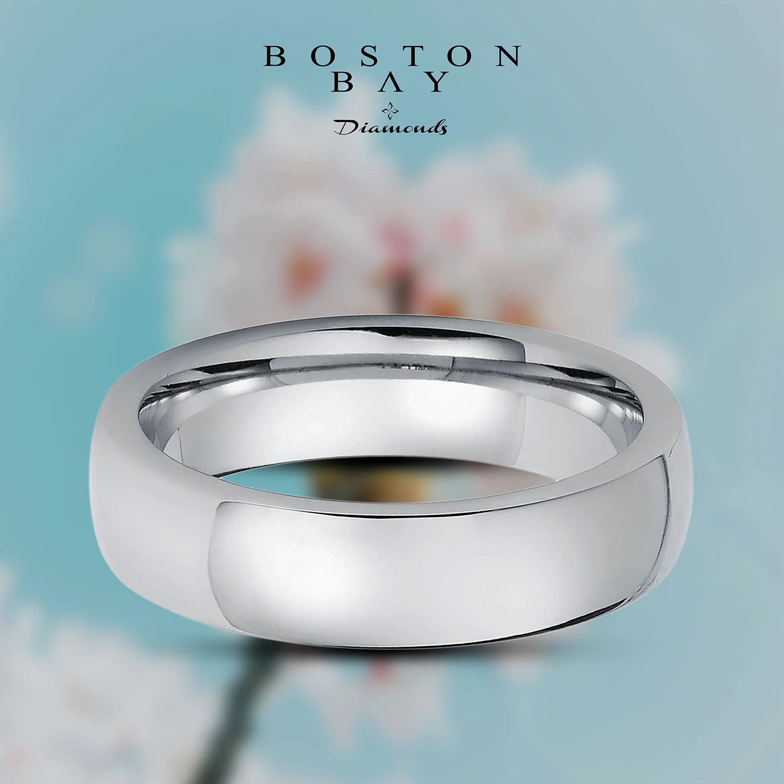 7 mm Confort Ajuste Boda Banda Anillo de Cromo Cobalto