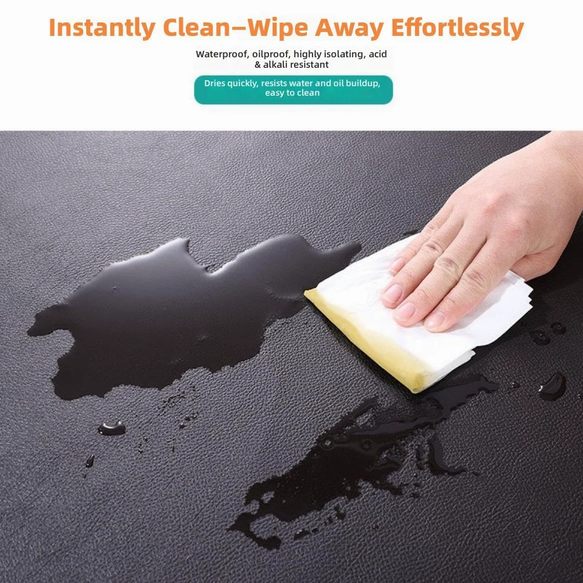 Delantales Ajustables, Delantal de PVC a Prueba Aceite y 10 Piezas, marrón Negro(Brown,110x65cm 0.8mm Thick)
