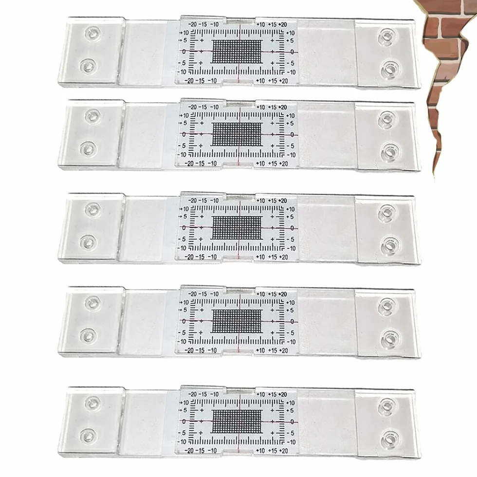 Monitor de grietas 5 unidades medidor estándar de pared de edificio herramienta de medición