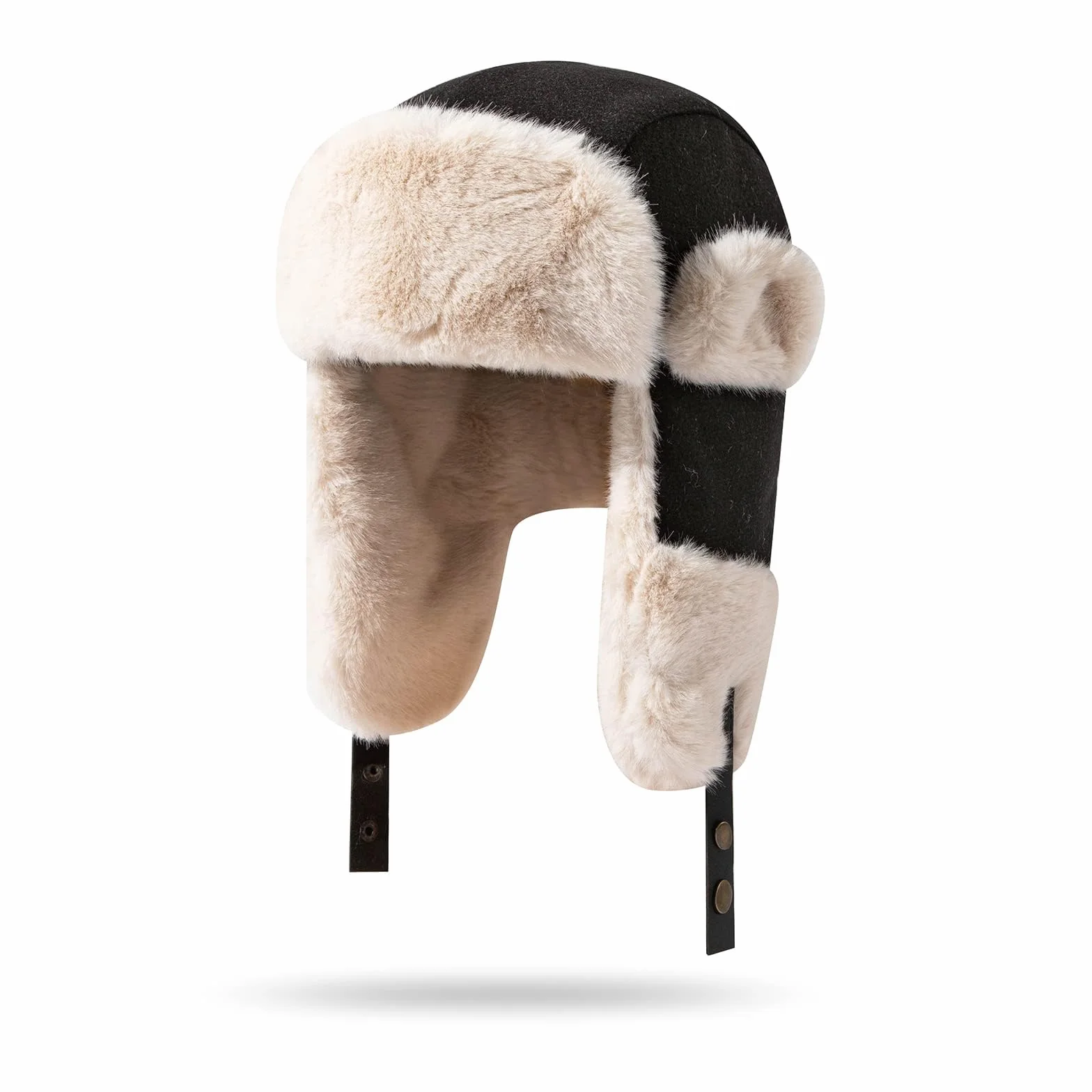 Gorro de Invierno con Orejeras Unisexo Sombrero de Trampero con Forro de Felpa Gorros de Aviador Piel Sintética de Esquí Ciclismo