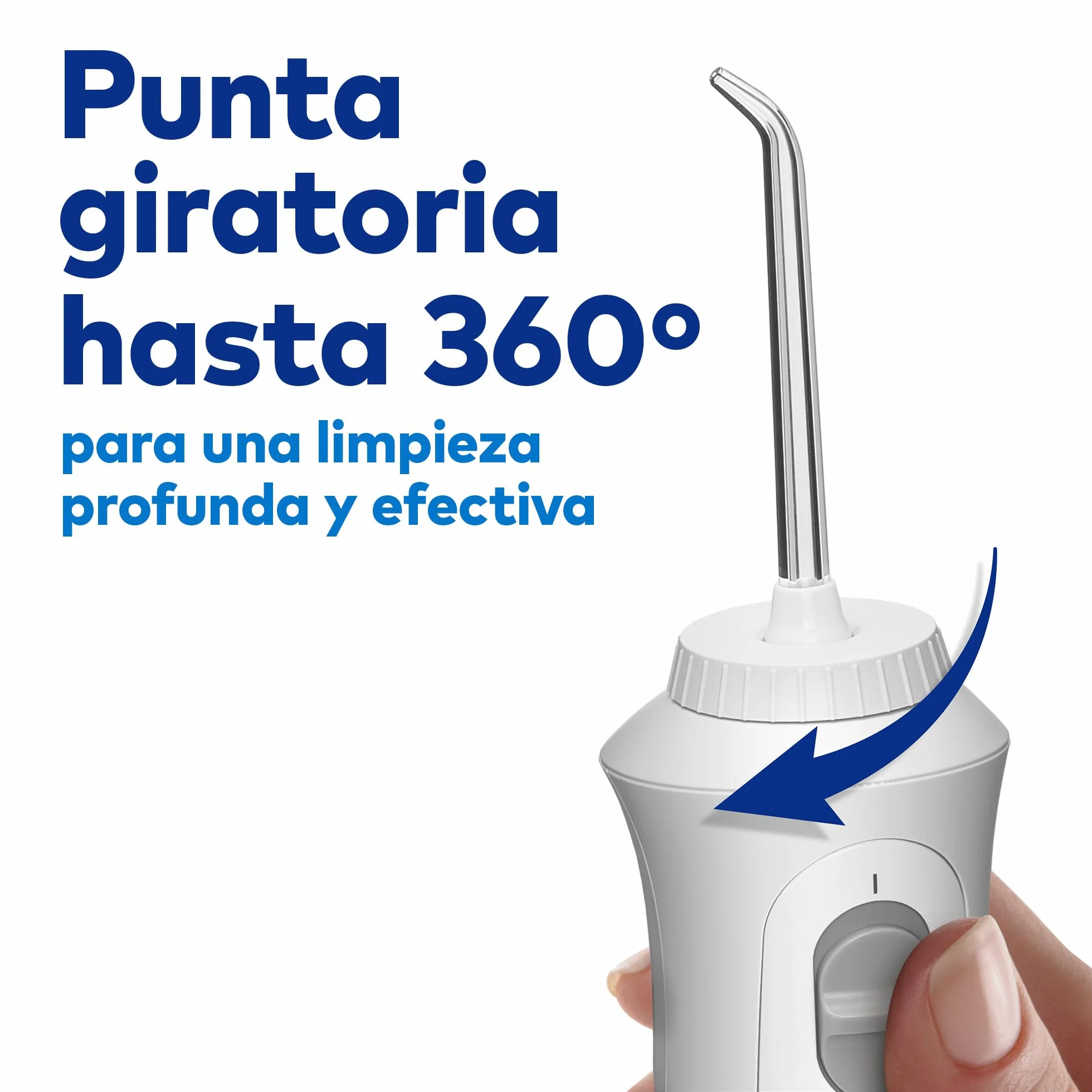Waterpik Irrigador Dental Inalámbrico WF-13, Cepillo Eléctrico Recargable, Elimina Placa, Portátil Blanco