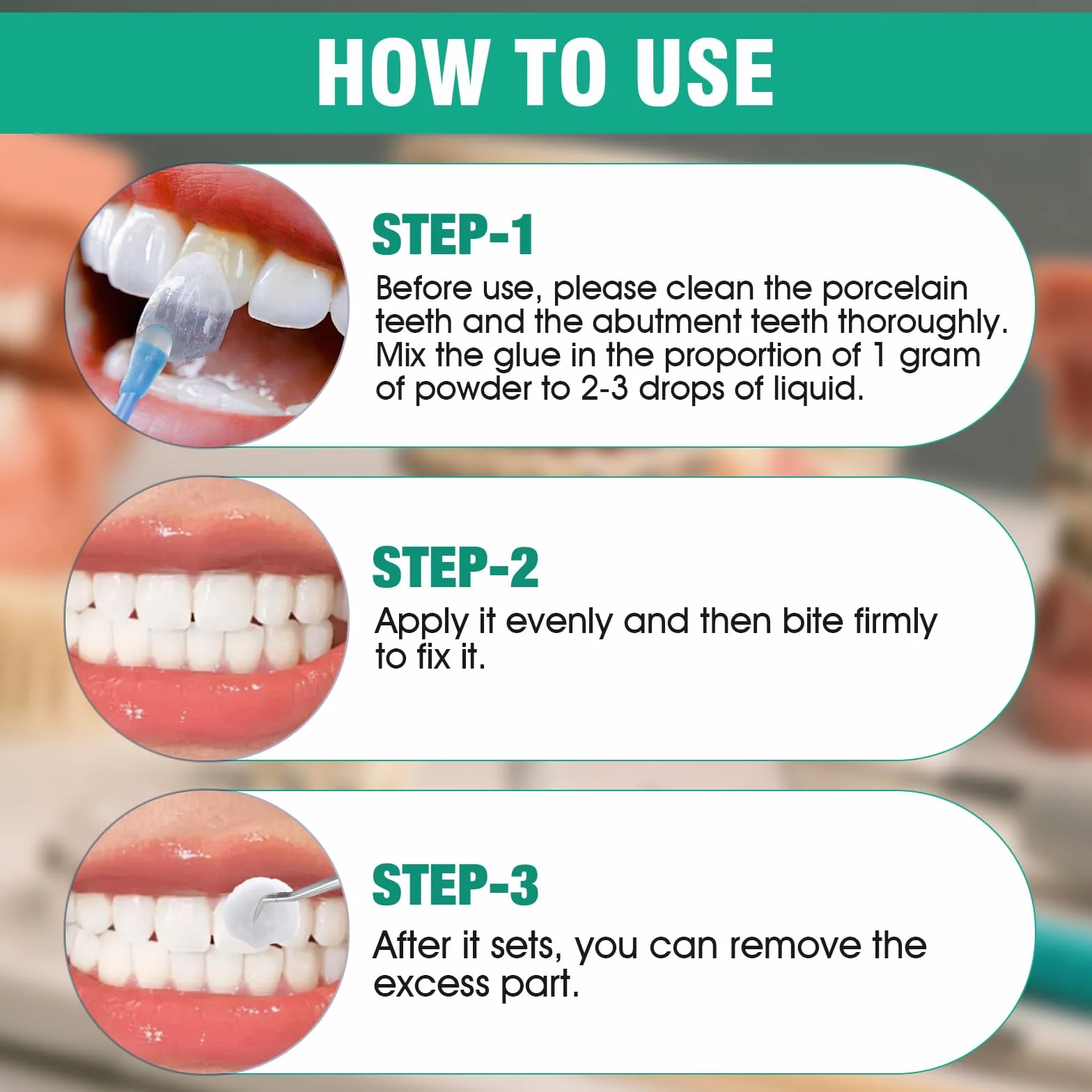 Cemento Dental Composite Kit de Fijación para Corona y Puente