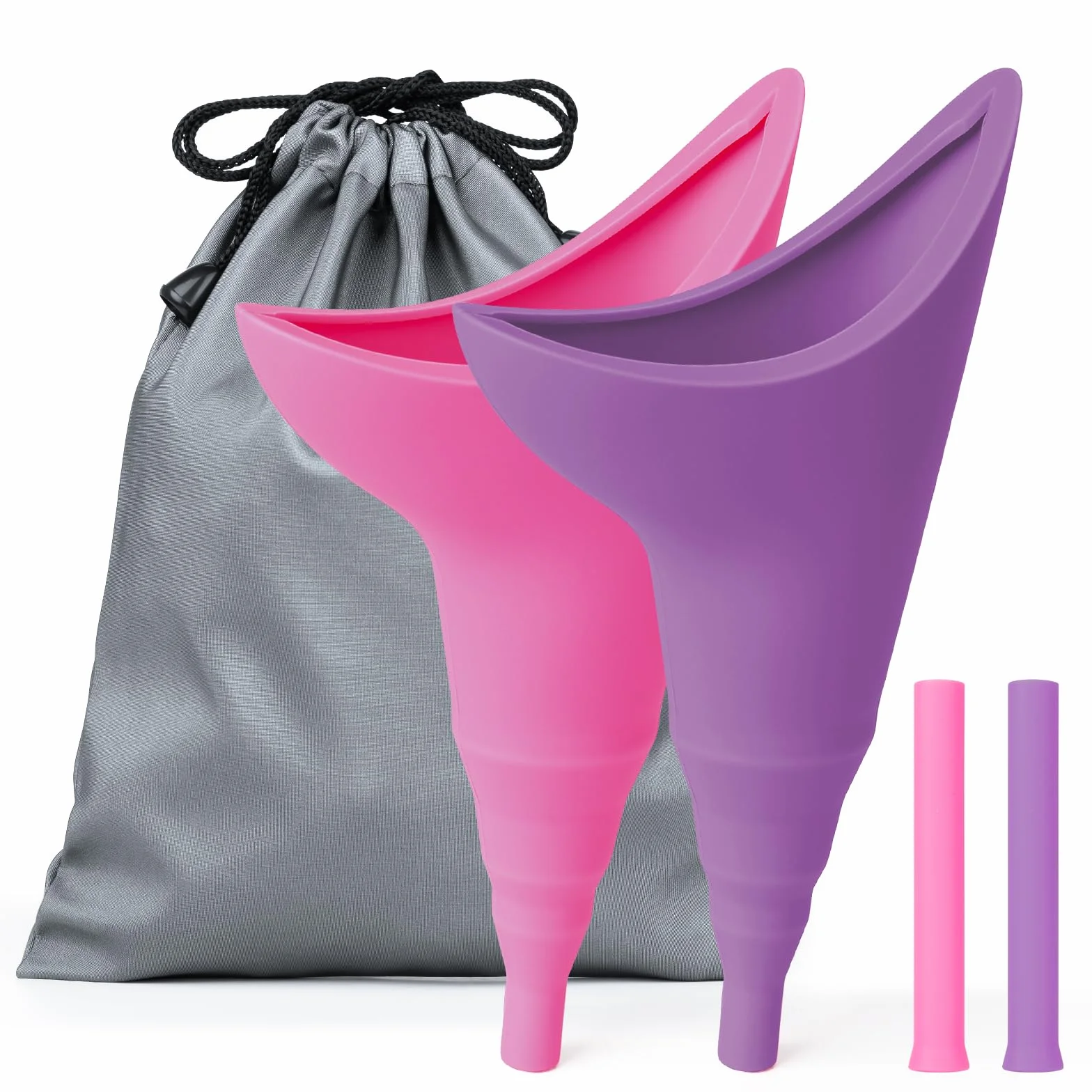 Urinario Portatil Mujer, Orinal Mujer Embudo De Silicona Reutilizable para Camping Viajes