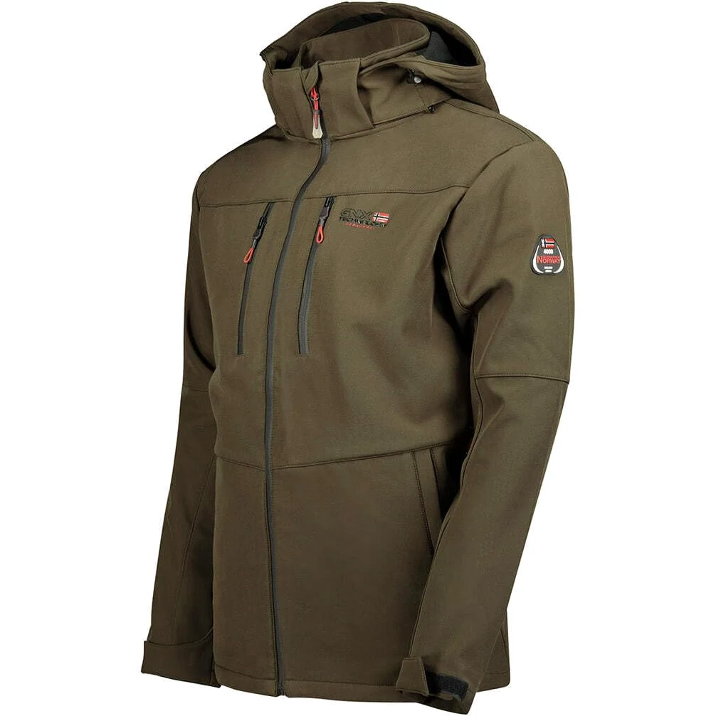 Geographical Norway Timmex Men - Chaqueta Softshell Hombre Impermeable Con Capucha - Abrigo Para Hombres Outdoor Cortavientos Resistente - Senderismo Esquí Otoño Invierno Primavera