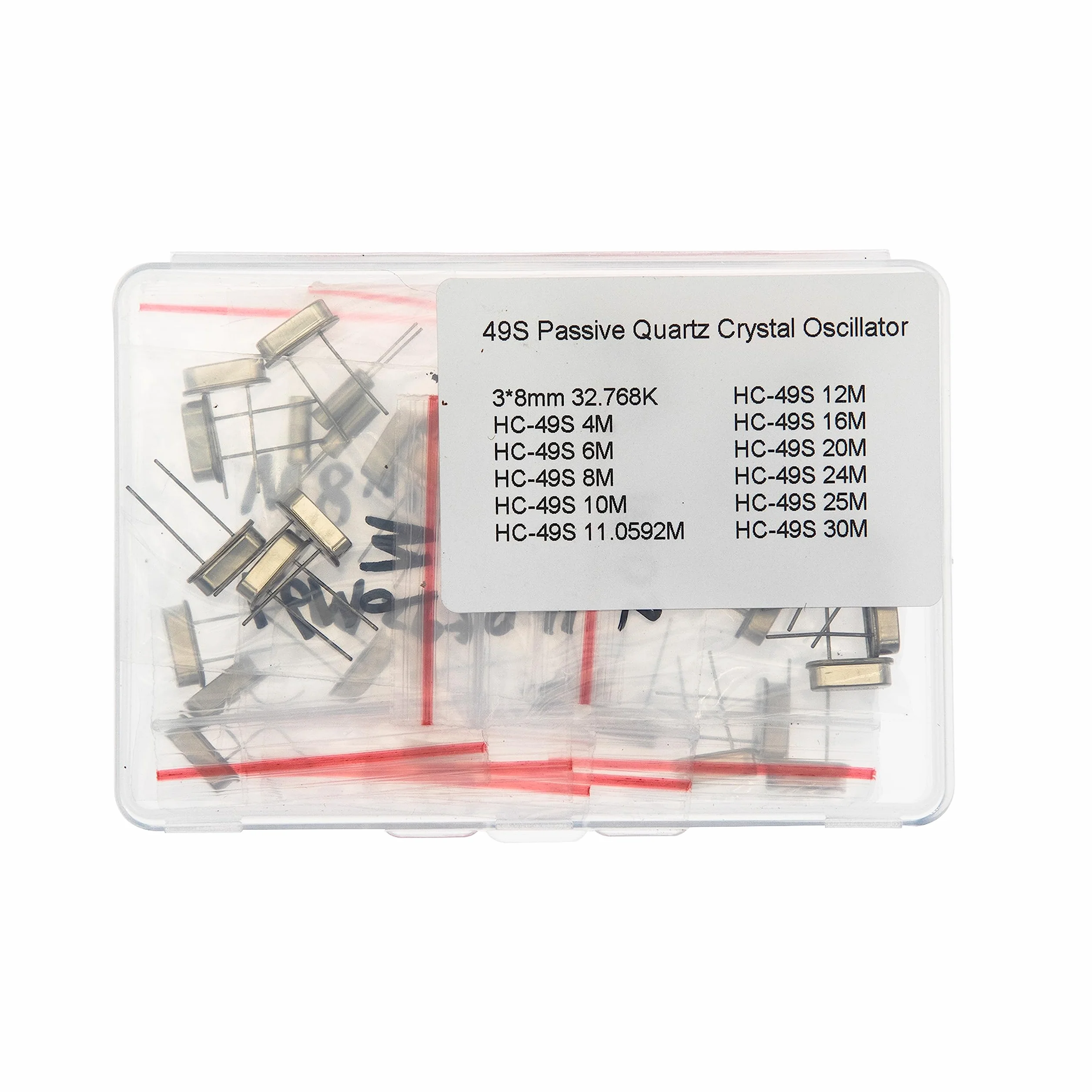 49S Crystal Oscillator Kit 12 Values 3 Pieces 32.768K 4M 6M 8M 10M 11.0592M 12M 16M 20M 24M 25M 30M