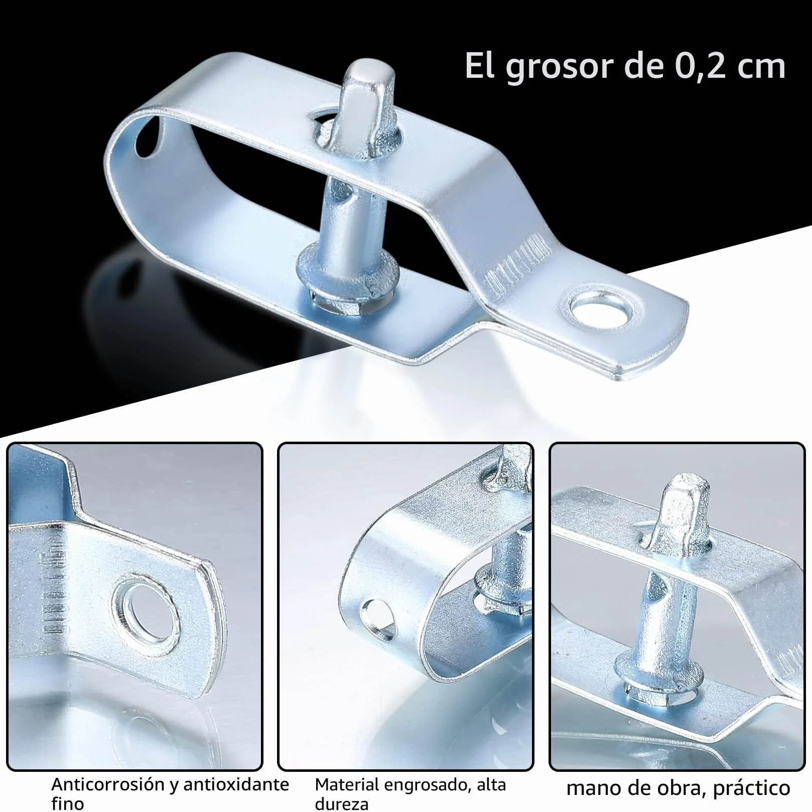 Tensor de Alambre Galvanizado con Trinquete para Malla y Vallas, 10 Piezas Plateado