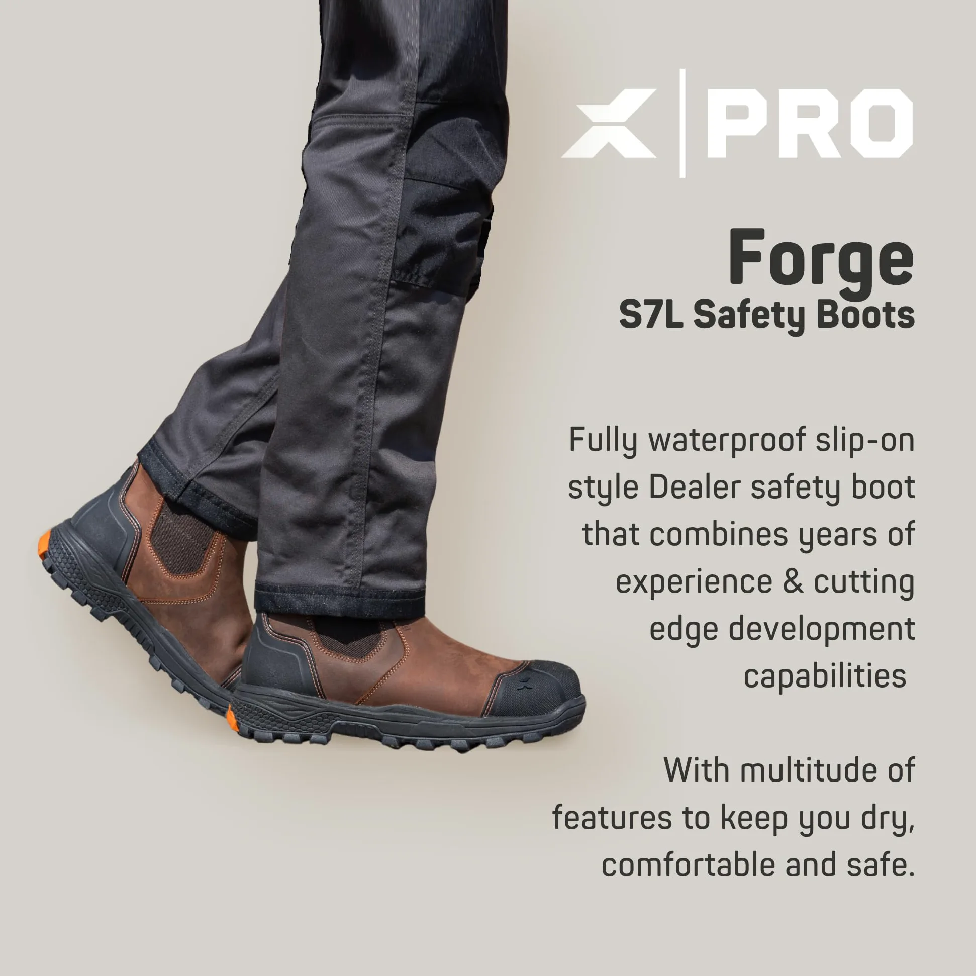 Xpert xp740 Vulcan Mens Negro Composite Toe Seguridad Distribuidor Boot