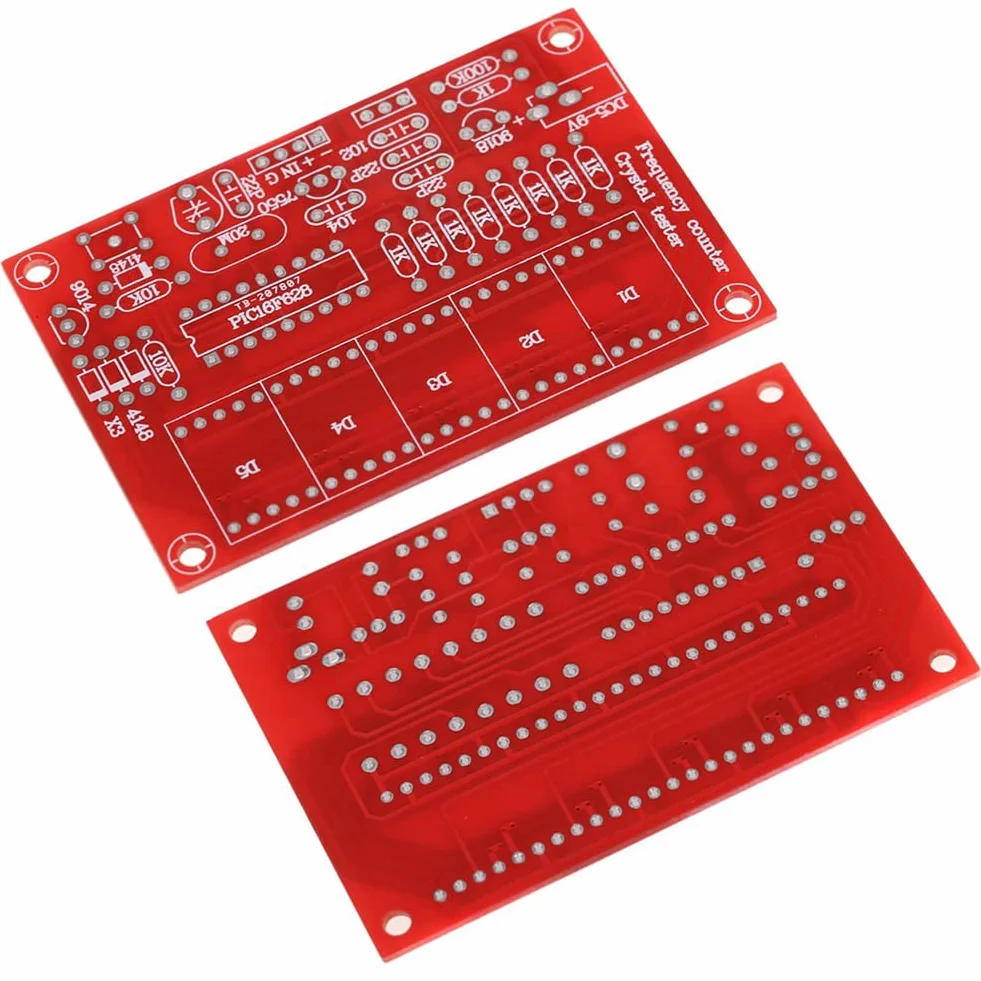 Chesoon Medidor de frecuencia 1-50MHz Pantalla LED digital Oscilador de cristal Alta precisión