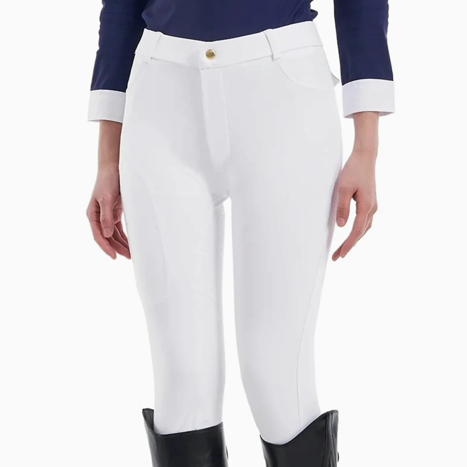 Pantalones Montar a Caballo Mujer Pantalones de equitación for Mujer, Calzones Tiro Completo, Mallas Entrenamiento Ecuestre, Ropa Deportiva for Exteriores(White,XXXL)