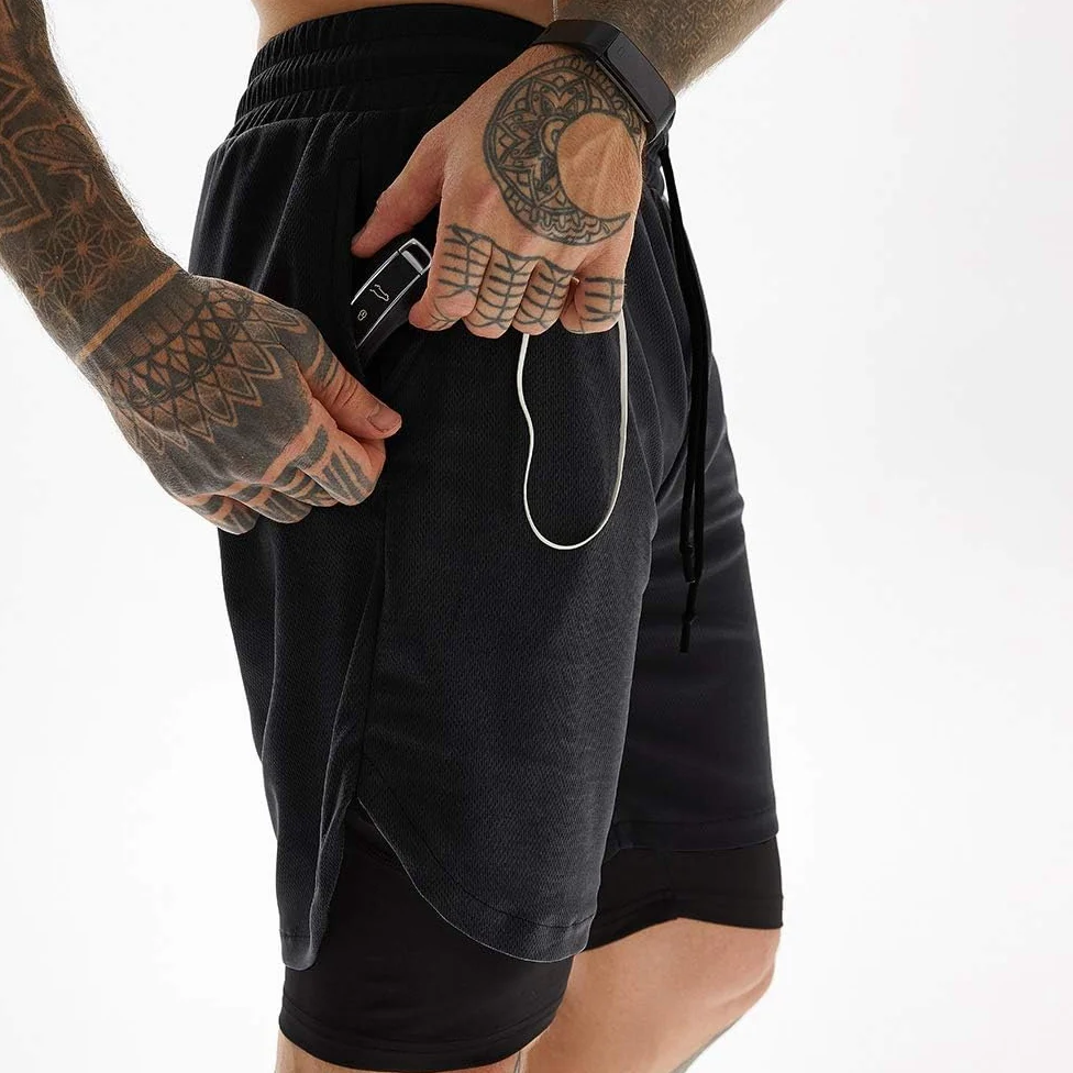 JWJ Gym Shorts - Pantalones Cortos de Gimnasio Hombre