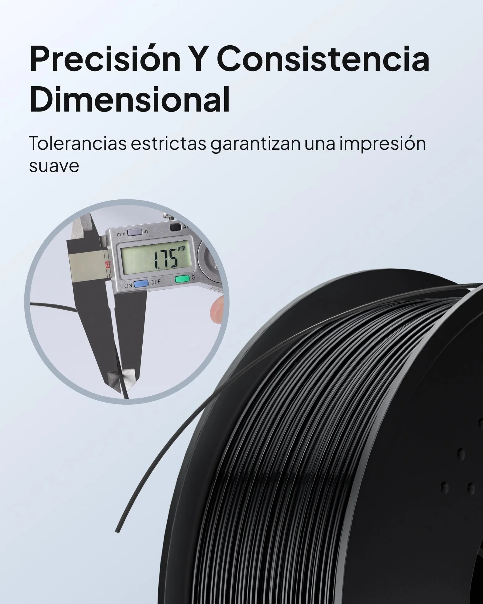 ELEGOO Filamento TPU 95A 1.75mm 1KG Negro, Filamento Flexible Suave para Impresoras 3D
