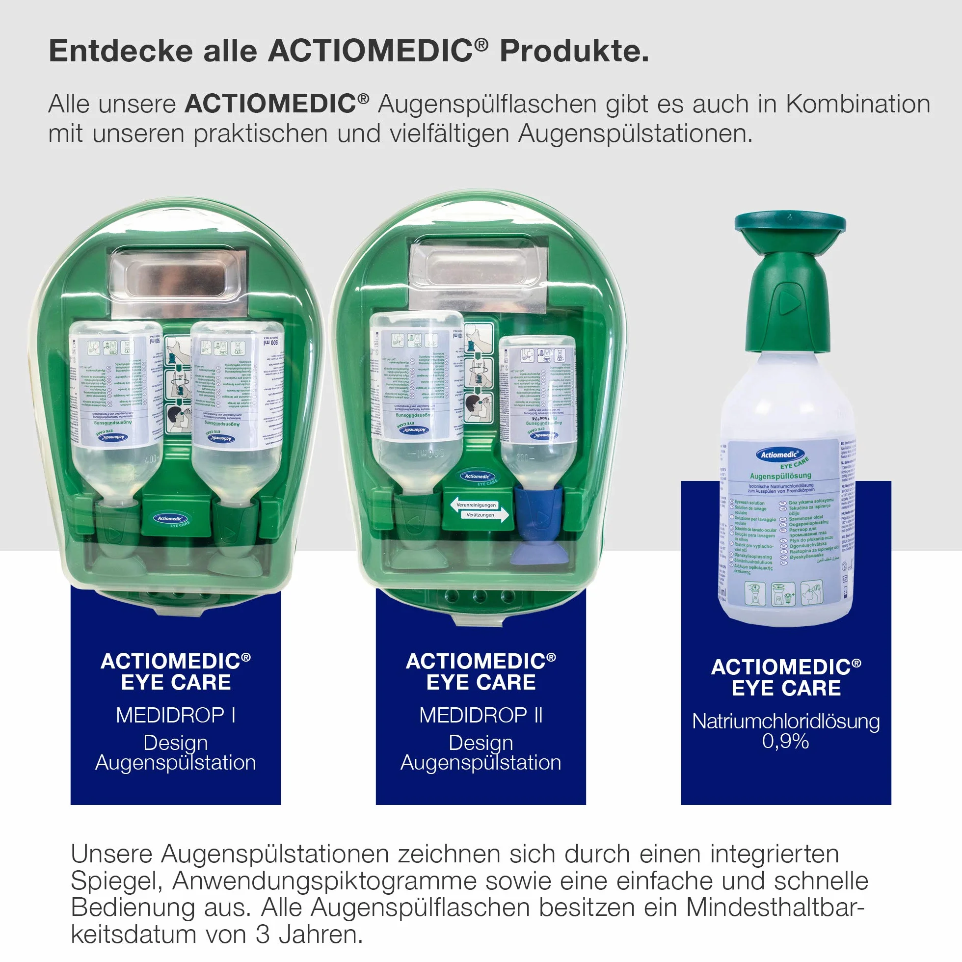 ACTIOMEDIC Lavado de ojos solución enjuague tamponada fosfato BioPhos74 4,9% estéril