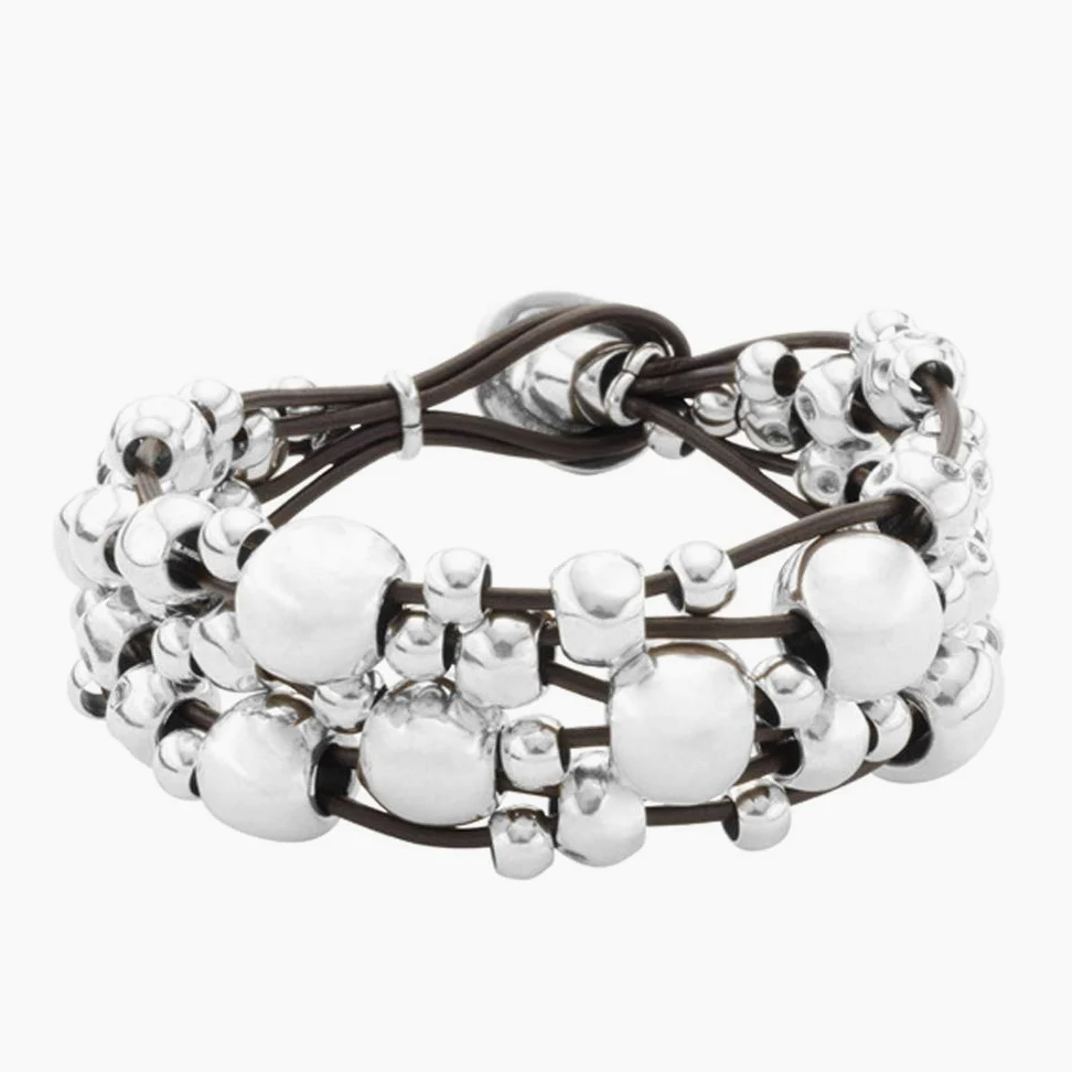 UNO de 50 - Pulsera Colección My Energy para Mujer, Plata 925, Color Plata, Talla M, Fabricado en España