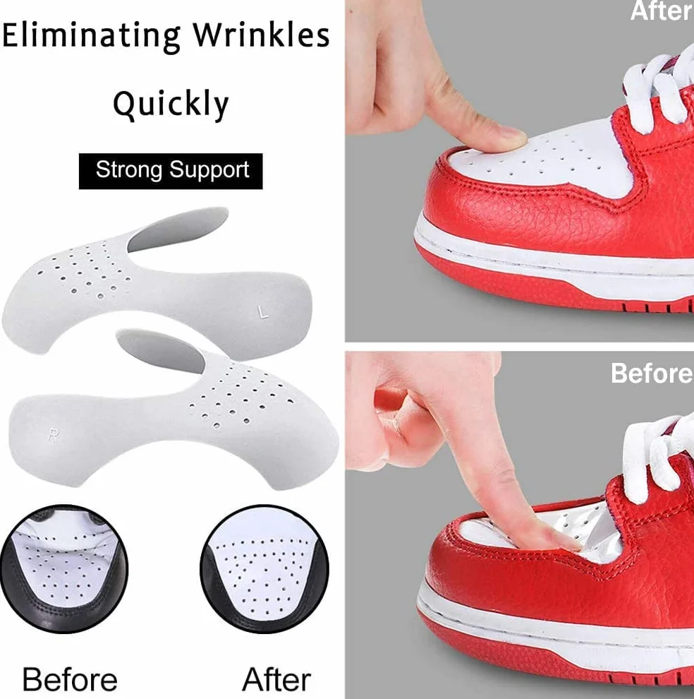 xd Protector Zapatillas 4 pares Antiarrugas Zapato Protector Puntera Zapato Prevenga Hendidura del Pliegue del Calzado Deportivo