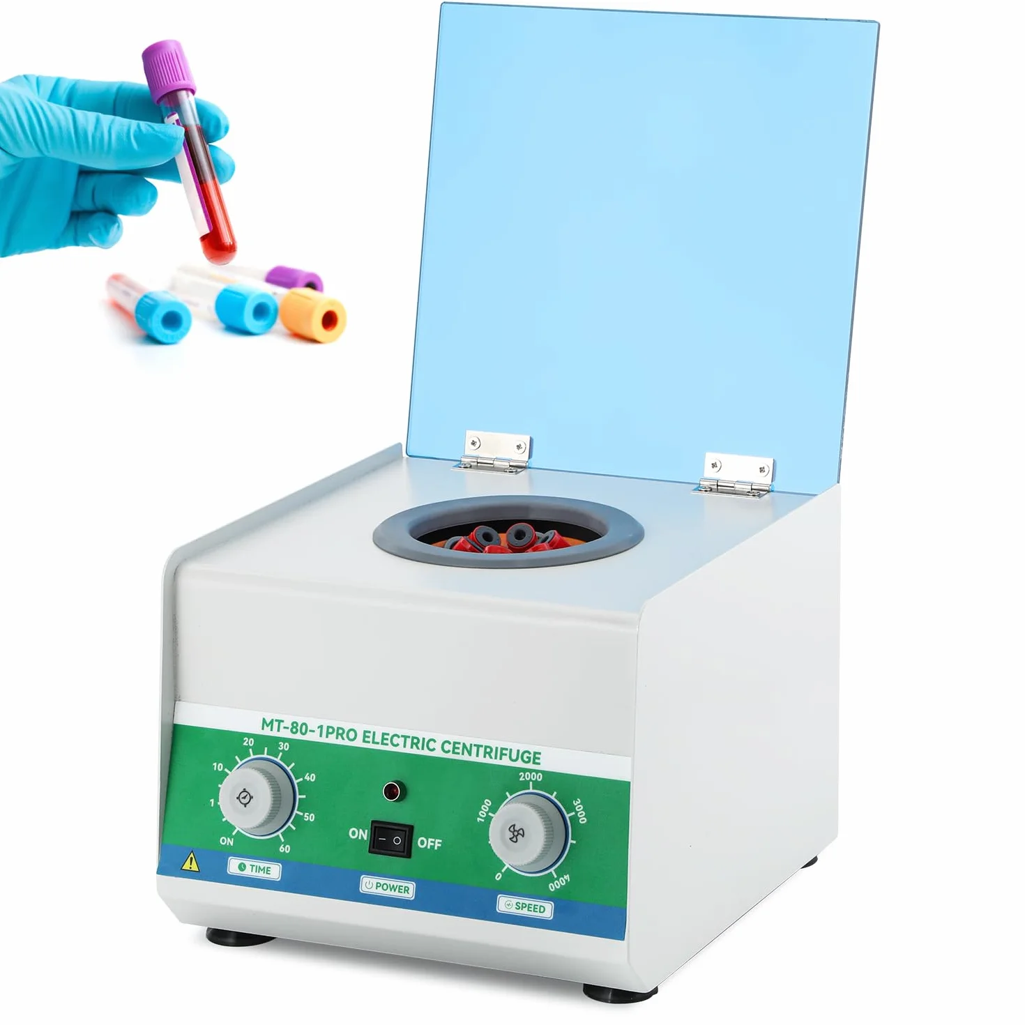 Mxmoonant Centrifugadora de Laboratorio 4000rpm 6x15ml 1865xg 60min Temporizador