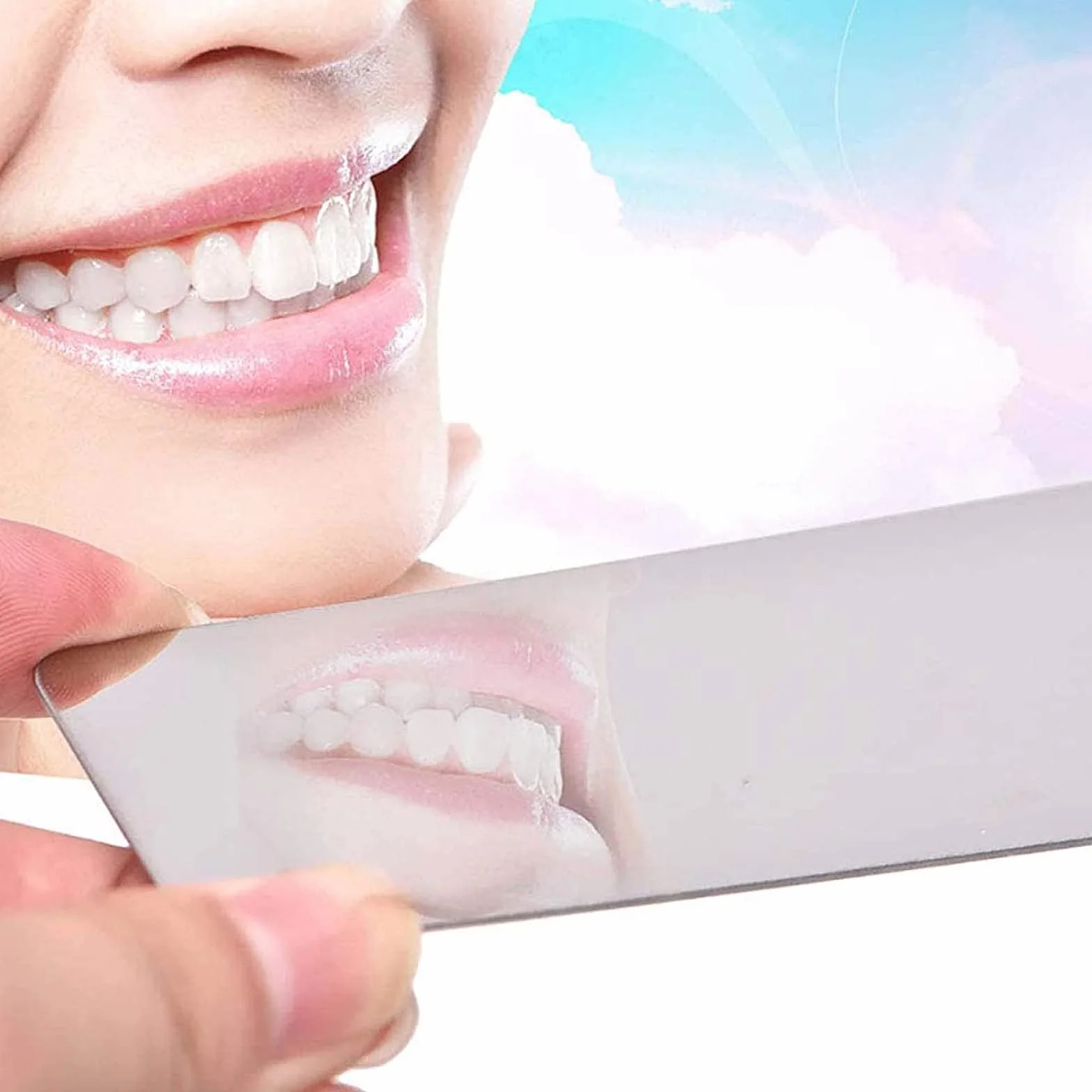 Espejos de Fotografía de Acero Inoxidable, Reflector Intraoral de Ortodoncia de Doble Cara